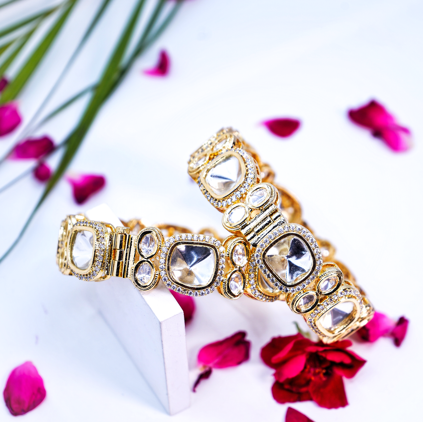 Beautiful Polki Bangles - Chaandi Rivaaz