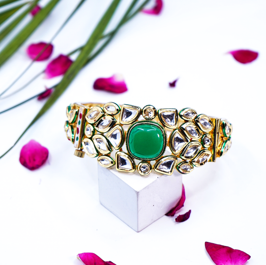 Elina’s Square Designer Kundan Bracelets - Chaandi Rivaaz