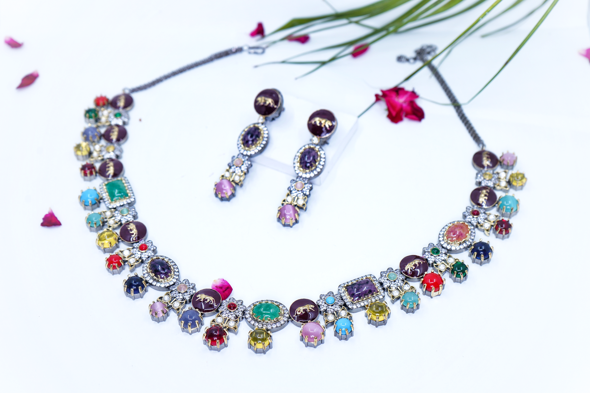 Beautiful Sabyasachi Designer Necklace set - Chaandi Rivaaz