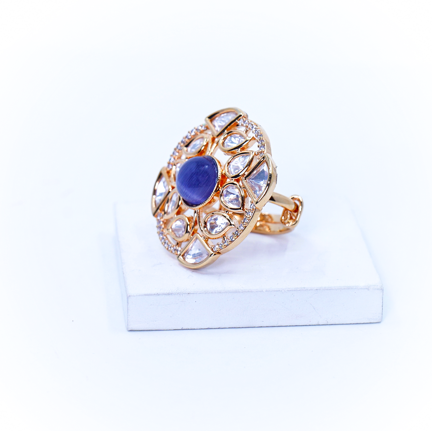 Beautiful Polki Wine Cocktail Rings - Chaandi Rivaaz