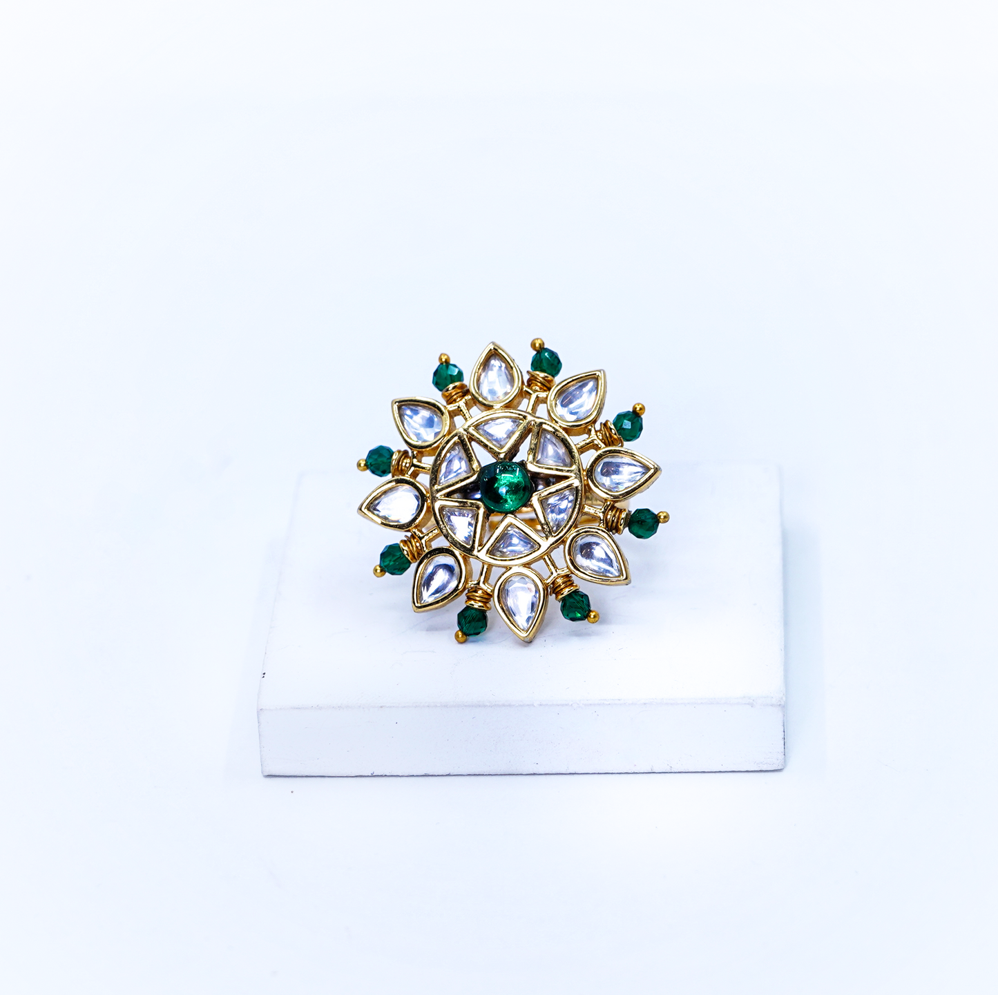 Sheela’s Polki Cocktail Ring - Chaandi Rivaaz