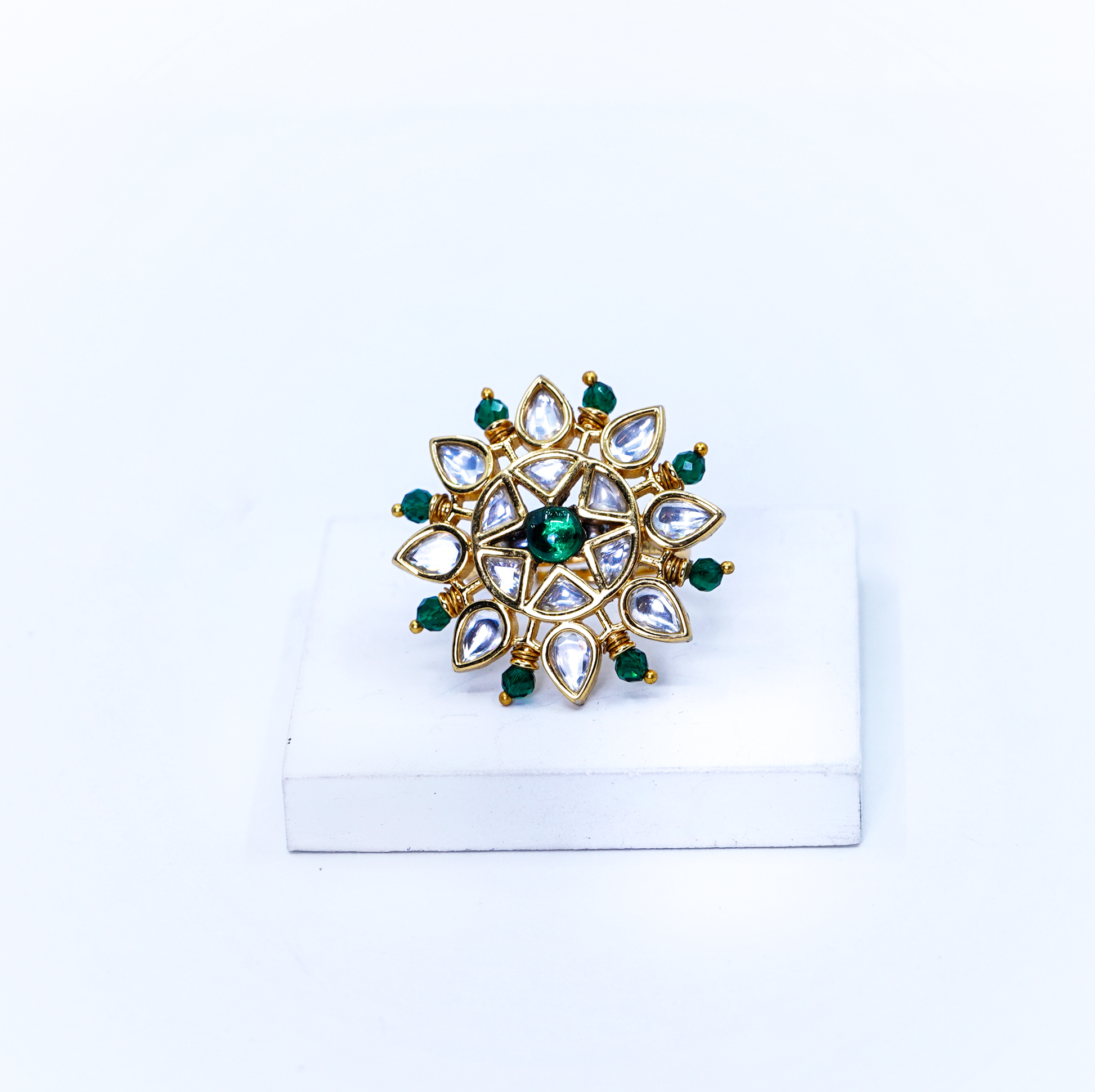 Sheela’s Polki Cocktail Ring - Chaandi Rivaaz