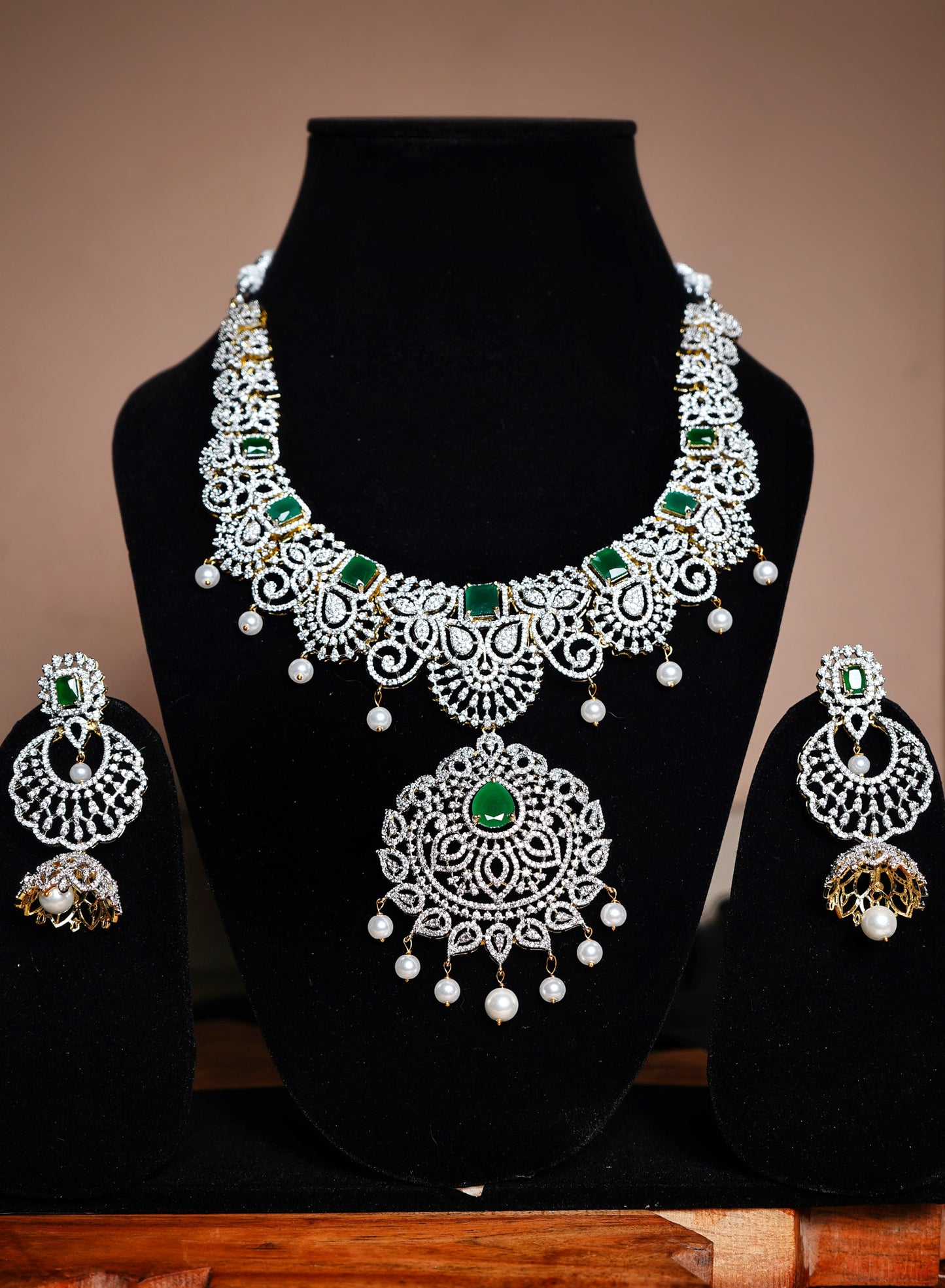Diana Floral Designer Necklace set - Chaandi Rivaaz