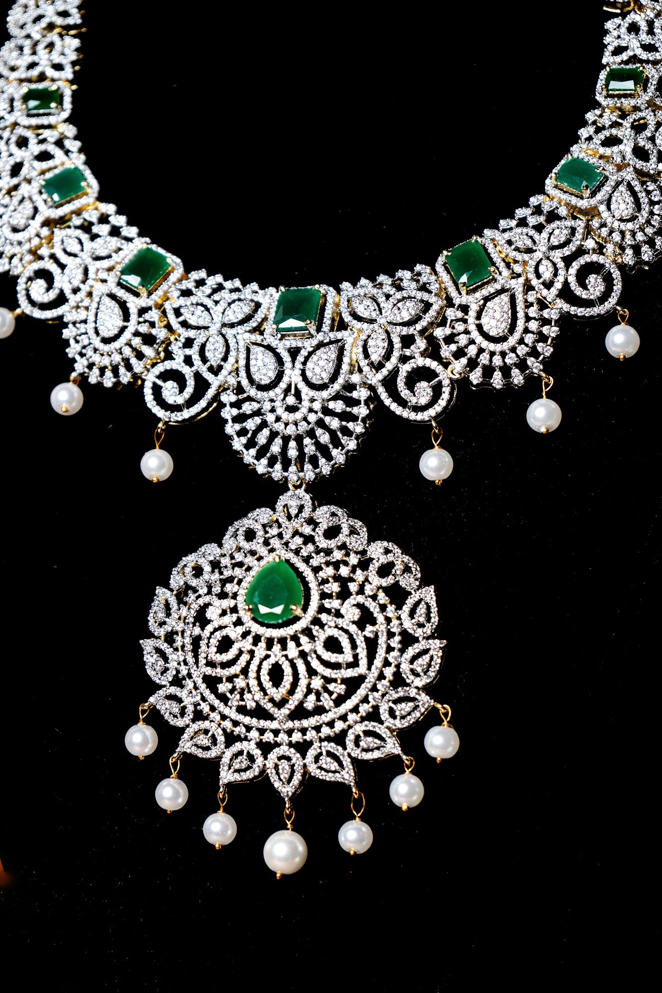 Diana Floral Designer Necklace set - Chaandi Rivaaz