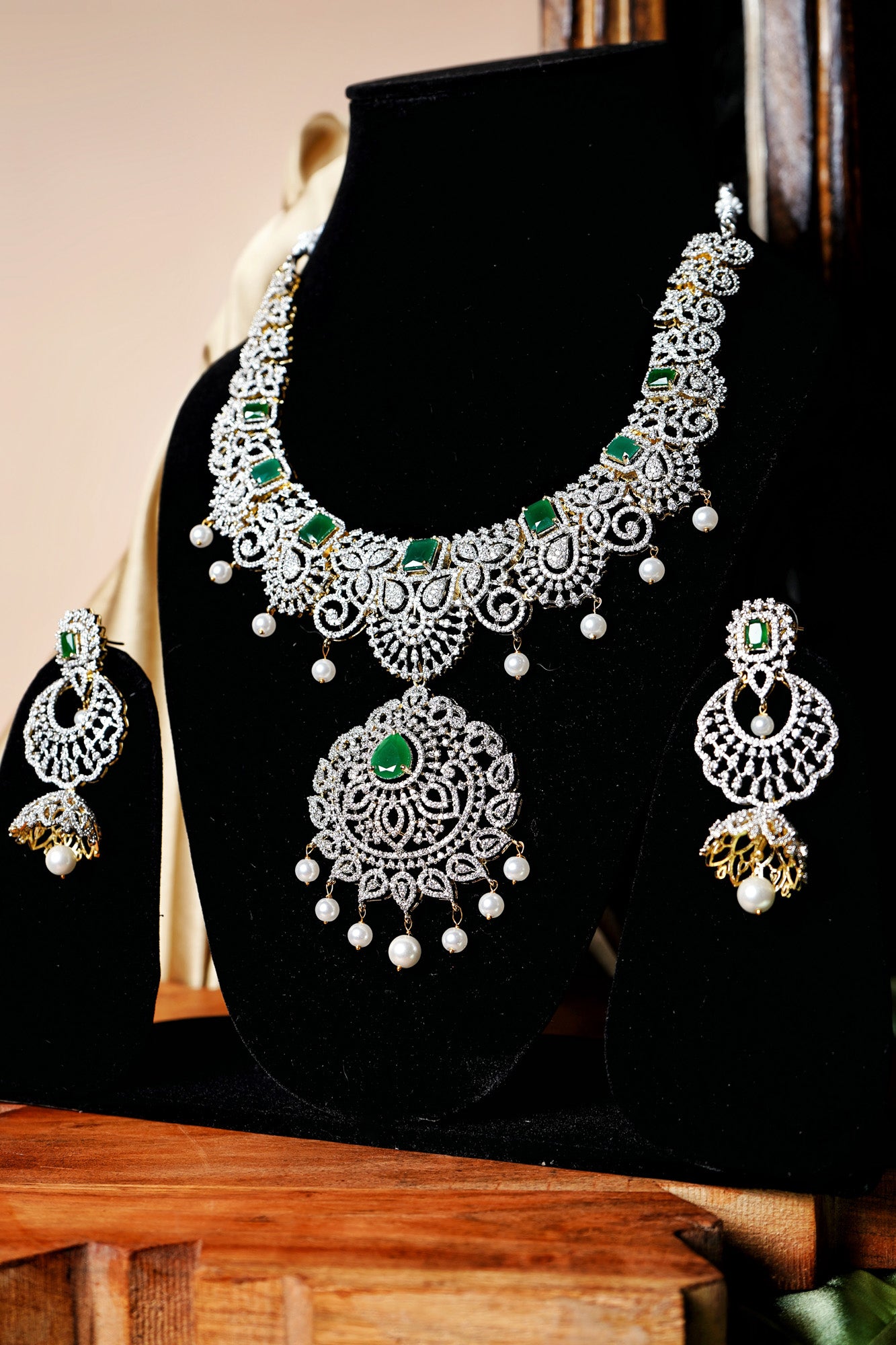 Diana Floral Designer Necklace set - Chaandi Rivaaz