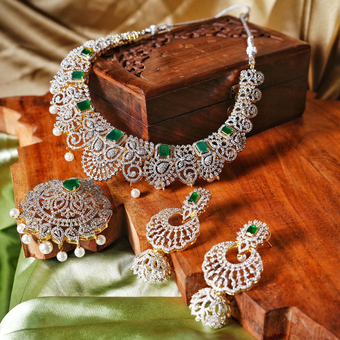 Diana Floral Designer Necklace set - Chaandi Rivaaz