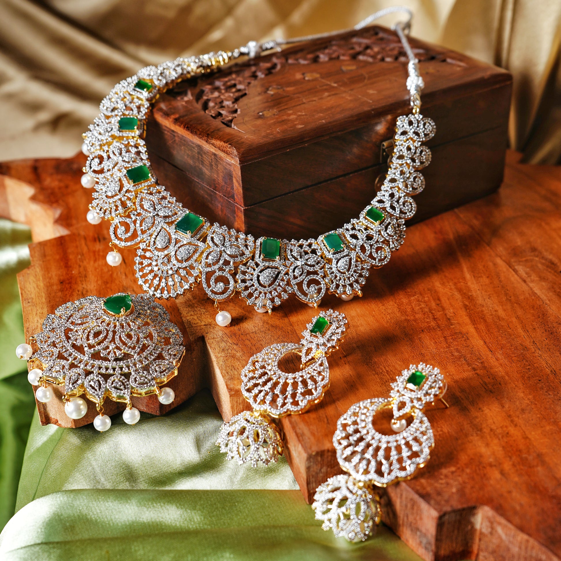 Diana Floral Designer Necklace set - Chaandi Rivaaz