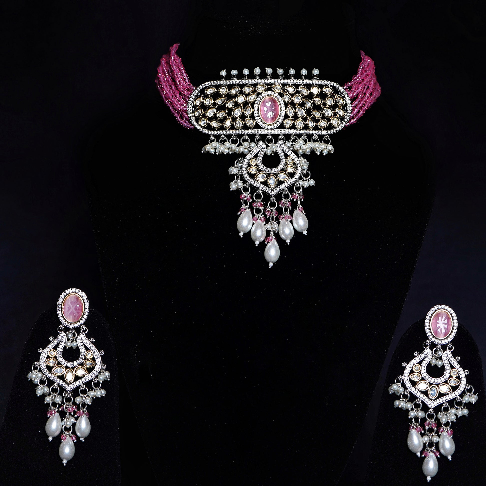 Olive Designer Choker set - Chaandi Rivaaz
