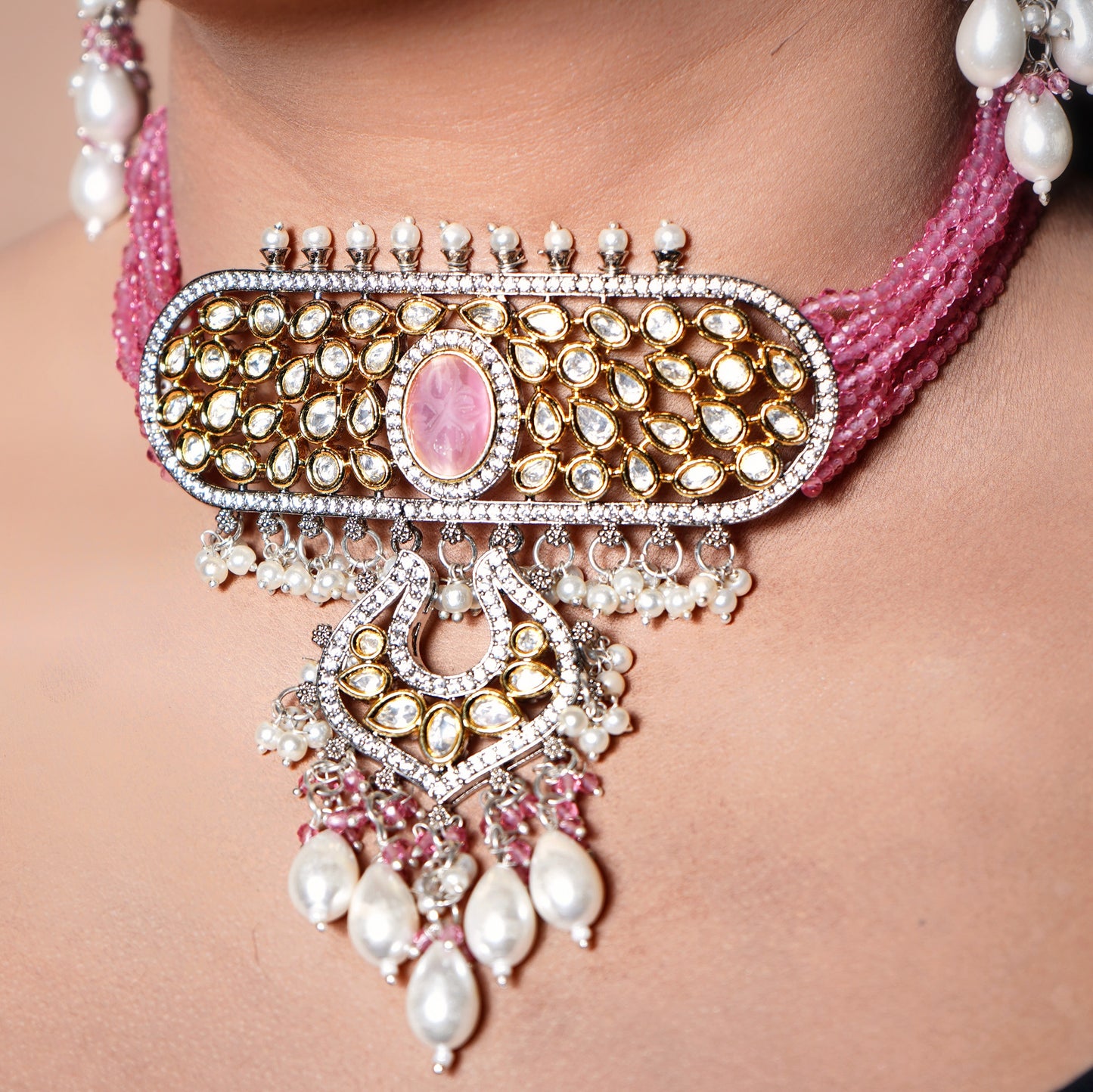 Olive Designer Choker set - Chaandi Rivaaz