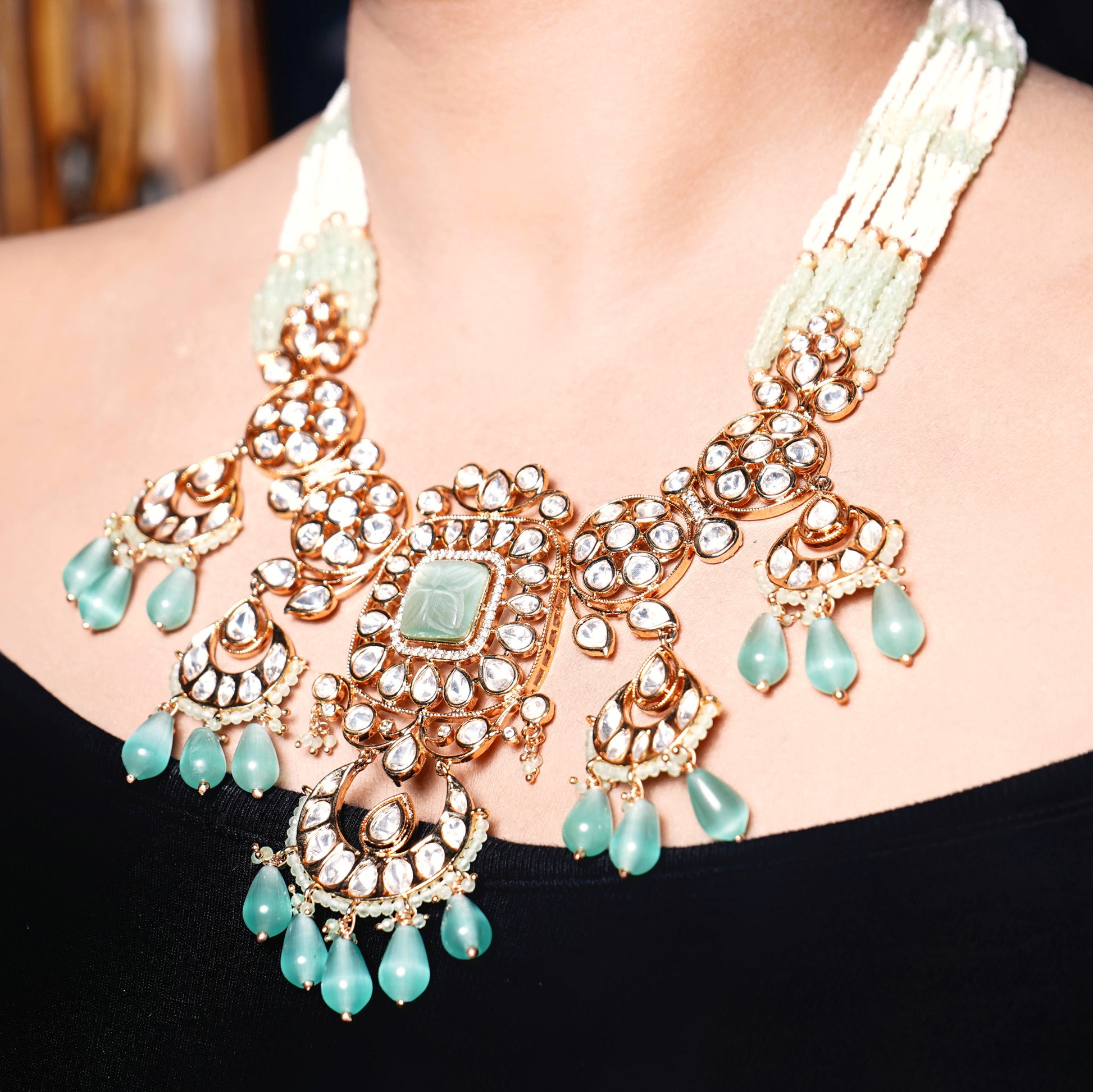 Taniya Polki Designer Set - Chaandi Rivaaz