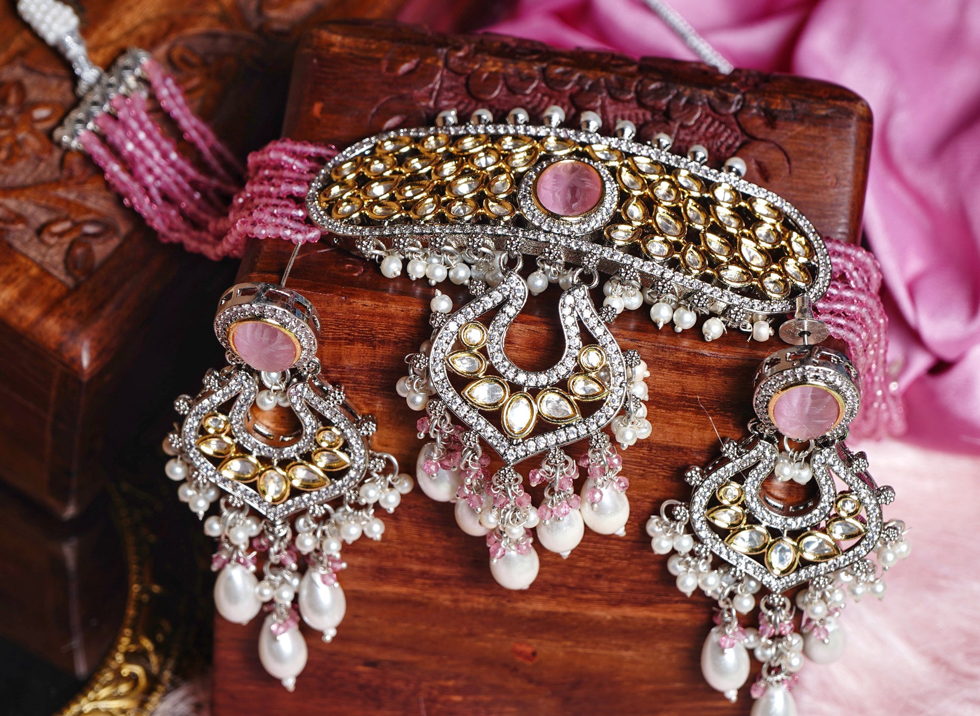 Olive Designer Choker set - Chaandi Rivaaz