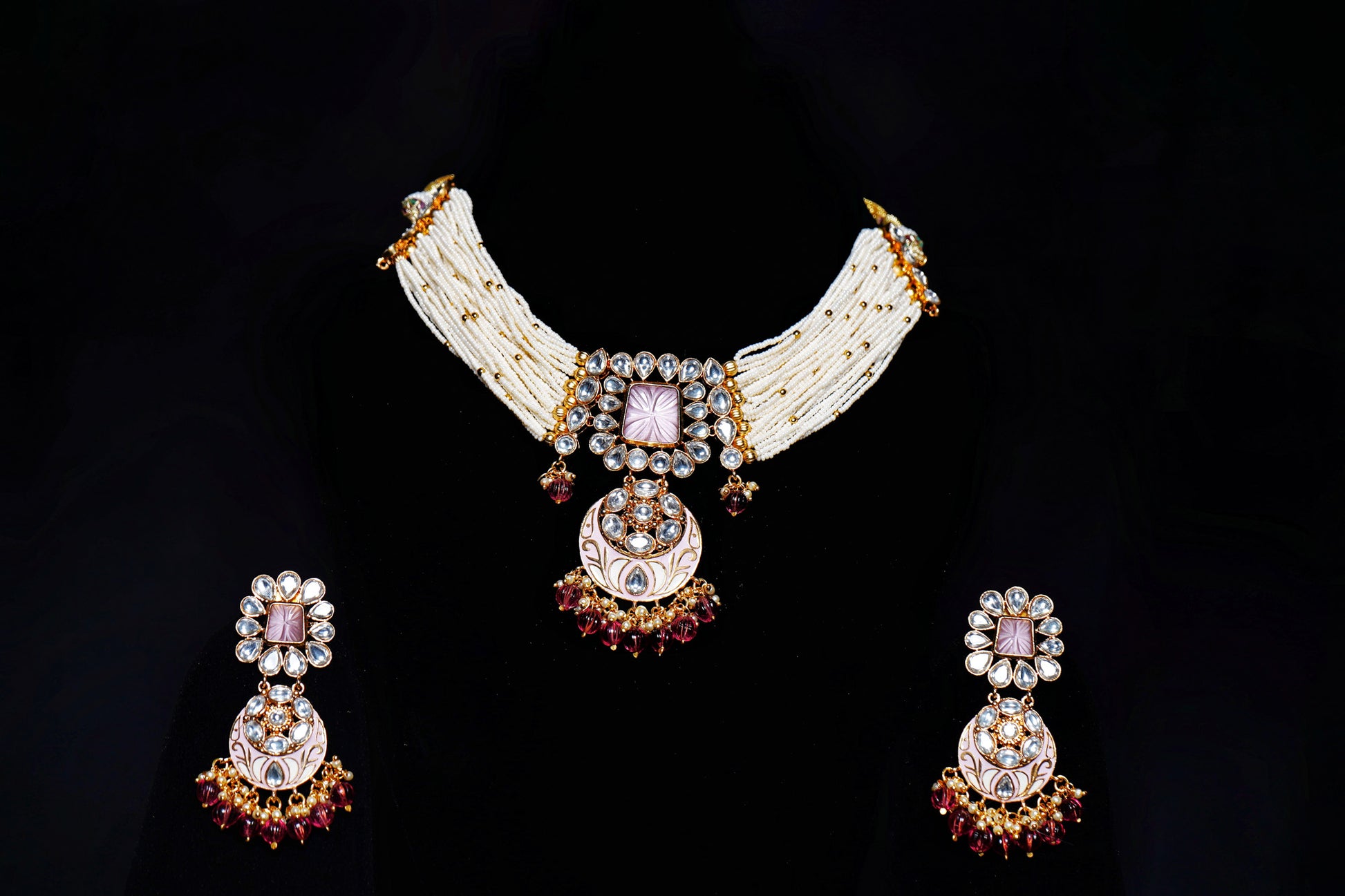Nayaab Pearl Choker set - Chaandi Rivaaz
