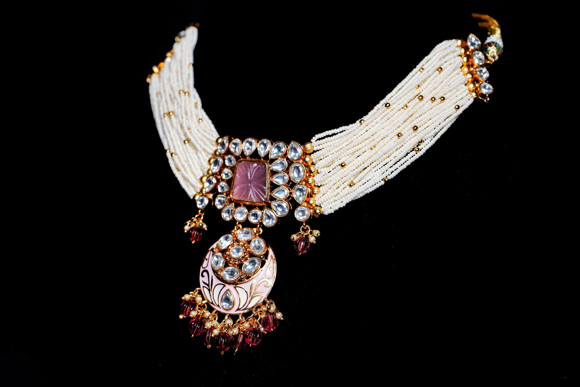 Nayaab Pearl Choker set - Chaandi Rivaaz