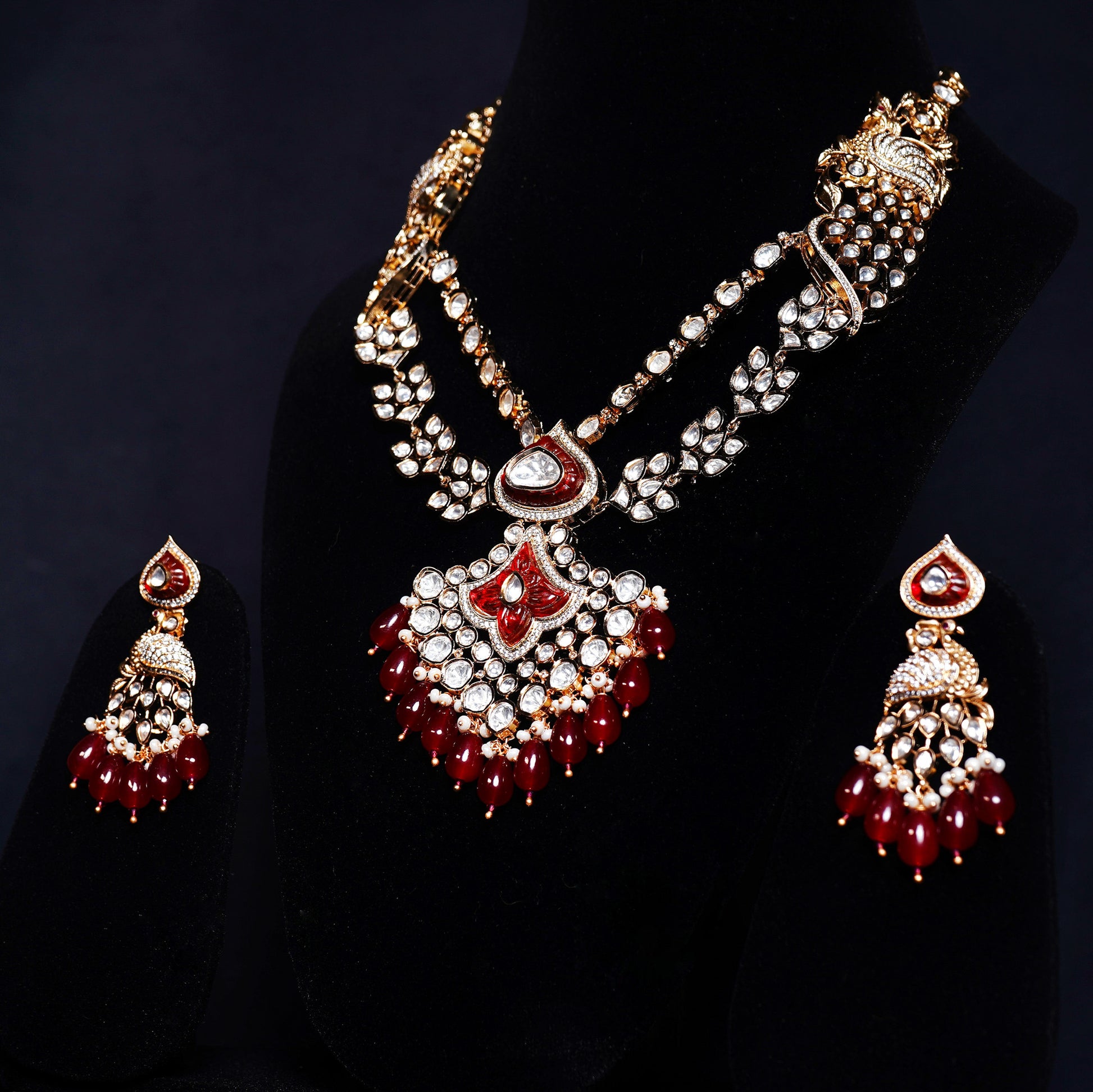 Beautiful Saniya Polki Necklace set - Chaandi Rivaaz