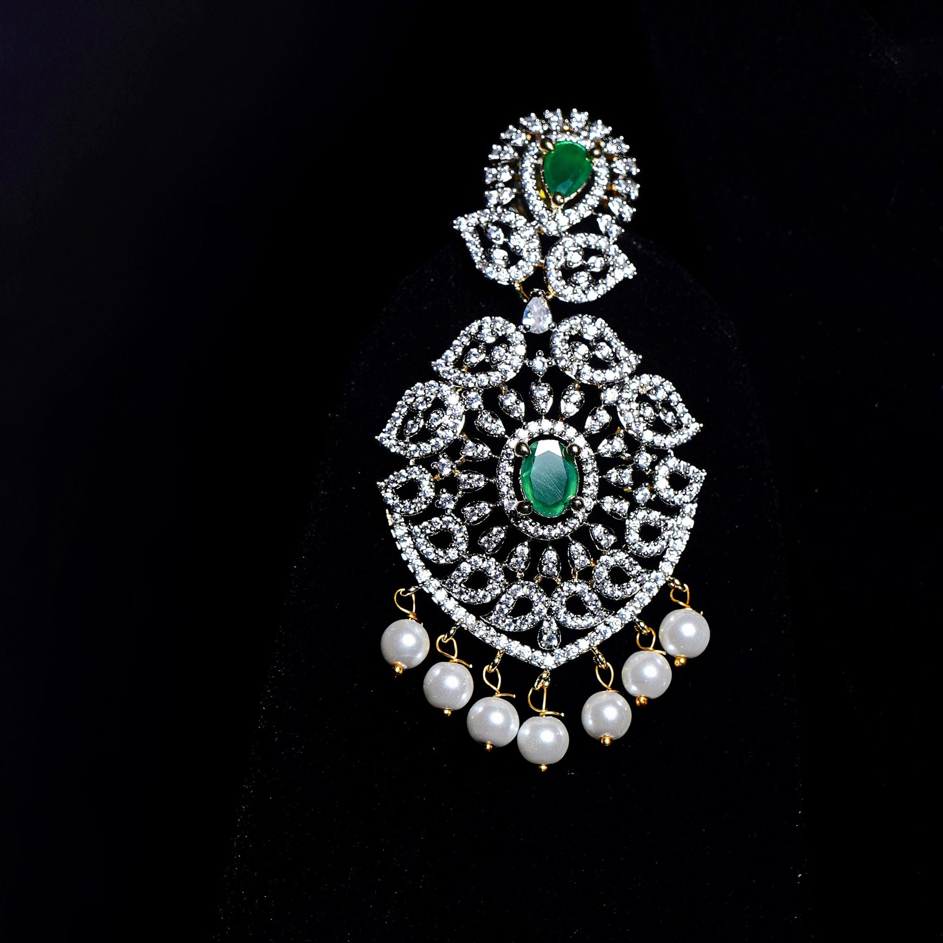Dia Floral Long Designer Necklace set - Chaandi Rivaaz