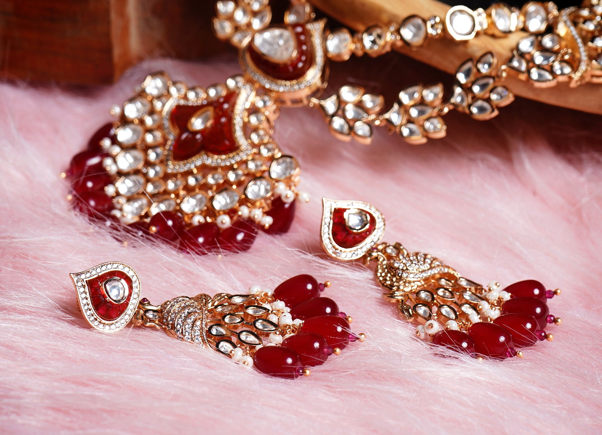 Beautiful Saniya Polki Necklace set - Chaandi Rivaaz