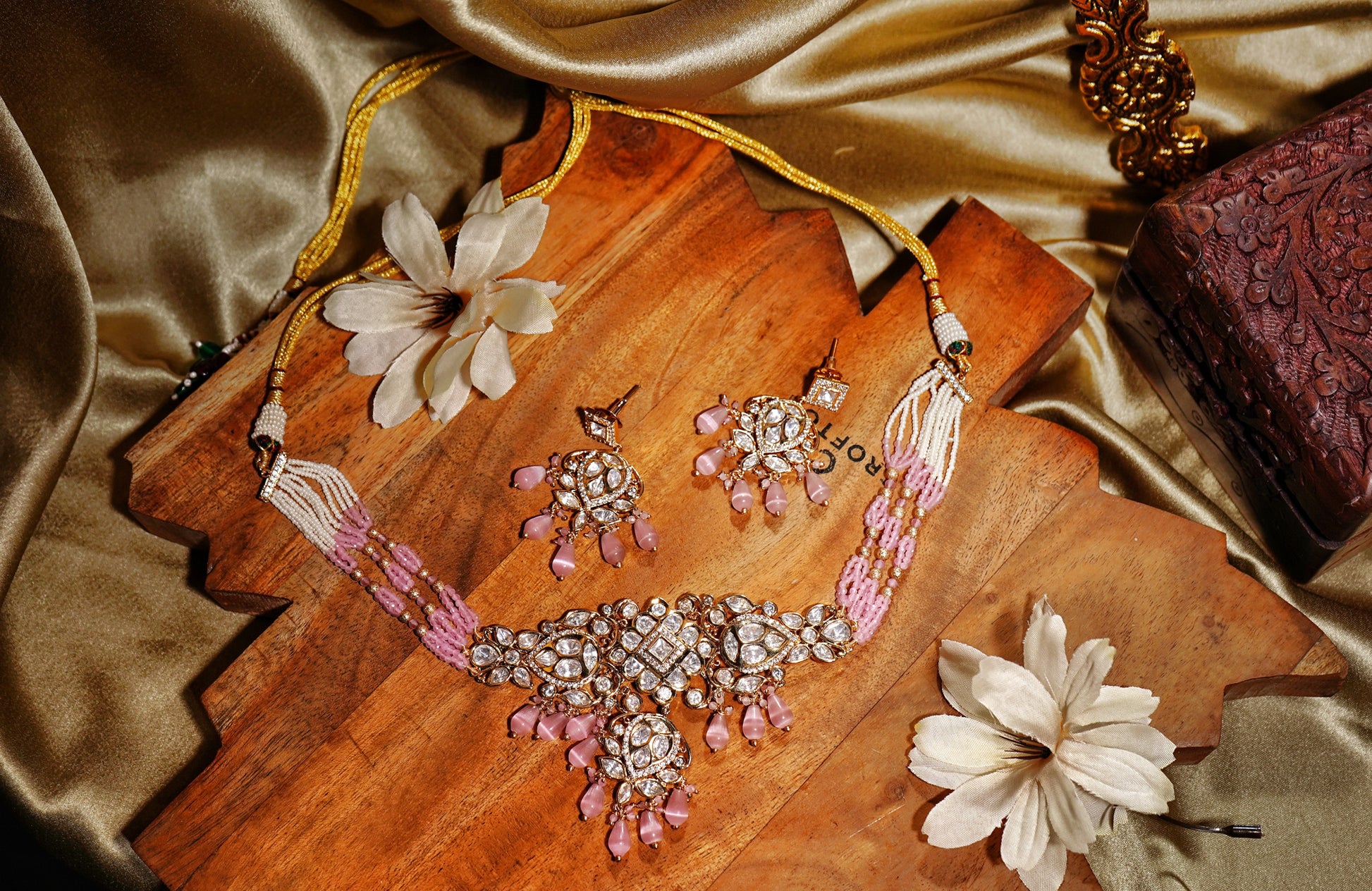 Zelie Designer Polki Choker set - Chaandi Rivaaz