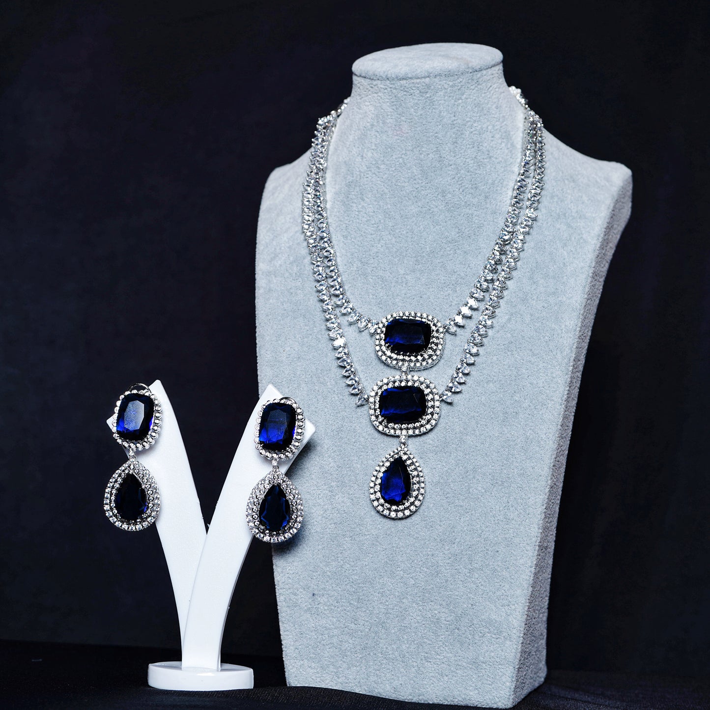 Elena's Diamond Necklace set - Chaandi Rivaaz