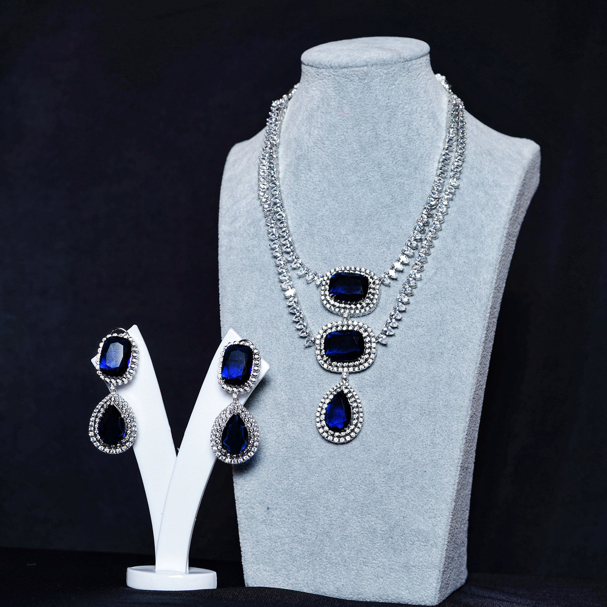 Elena's Diamond Necklace set - Chaandi Rivaaz