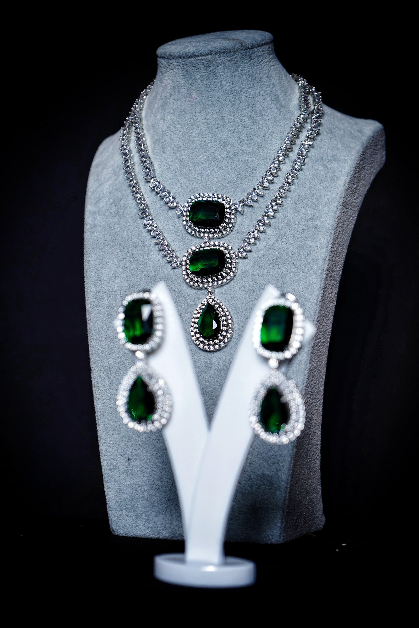 Elena's Diamond Necklace set - Chaandi Rivaaz