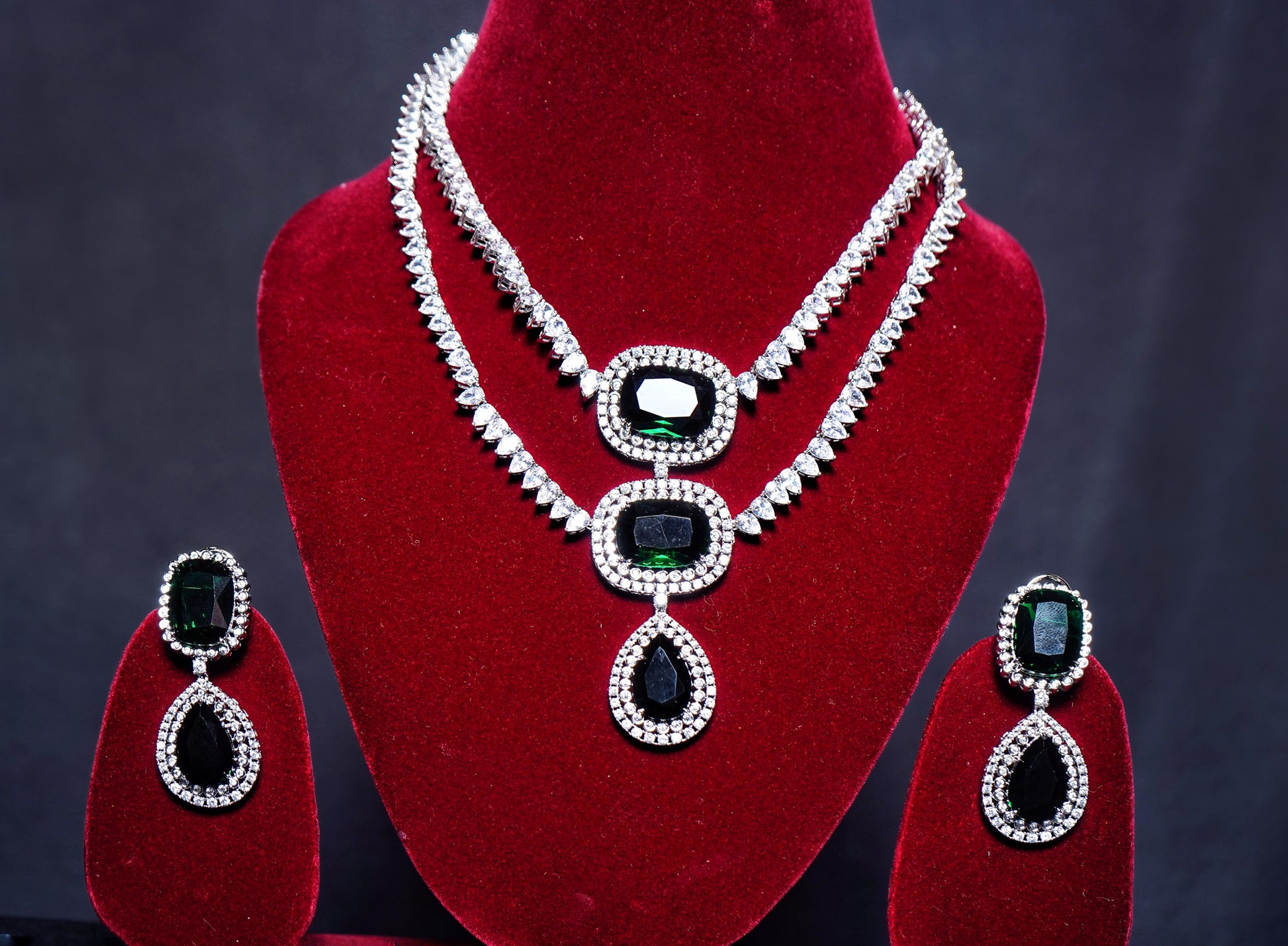 Elena's Diamond Necklace set - Chaandi Rivaaz