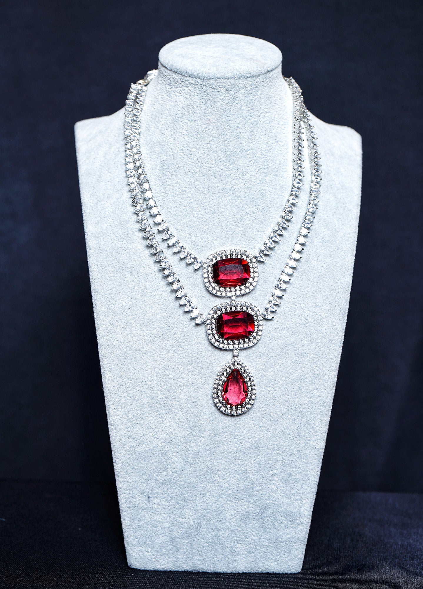Elena's Diamond Necklace set - Chaandi Rivaaz