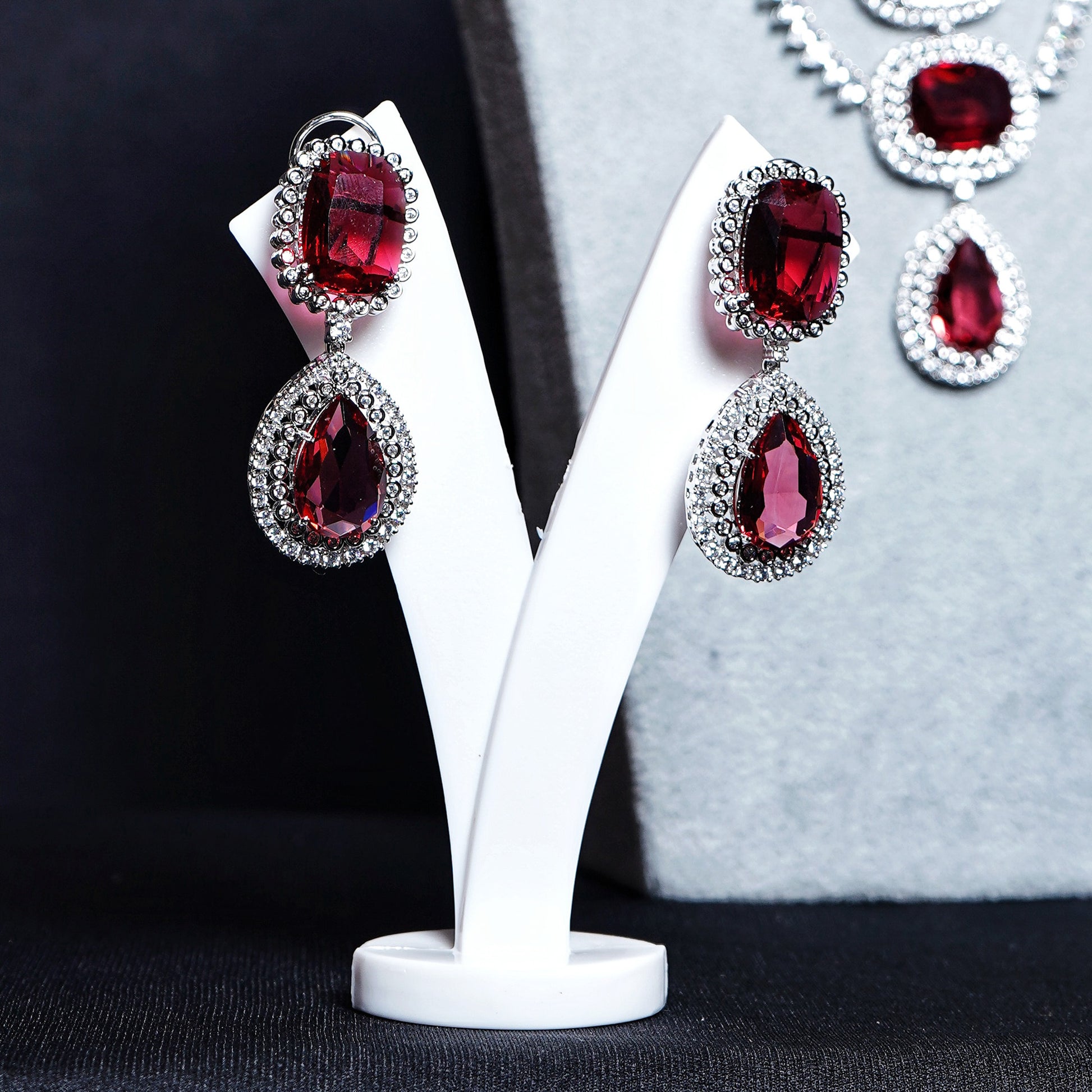 Elena's Diamond Necklace set - Chaandi Rivaaz