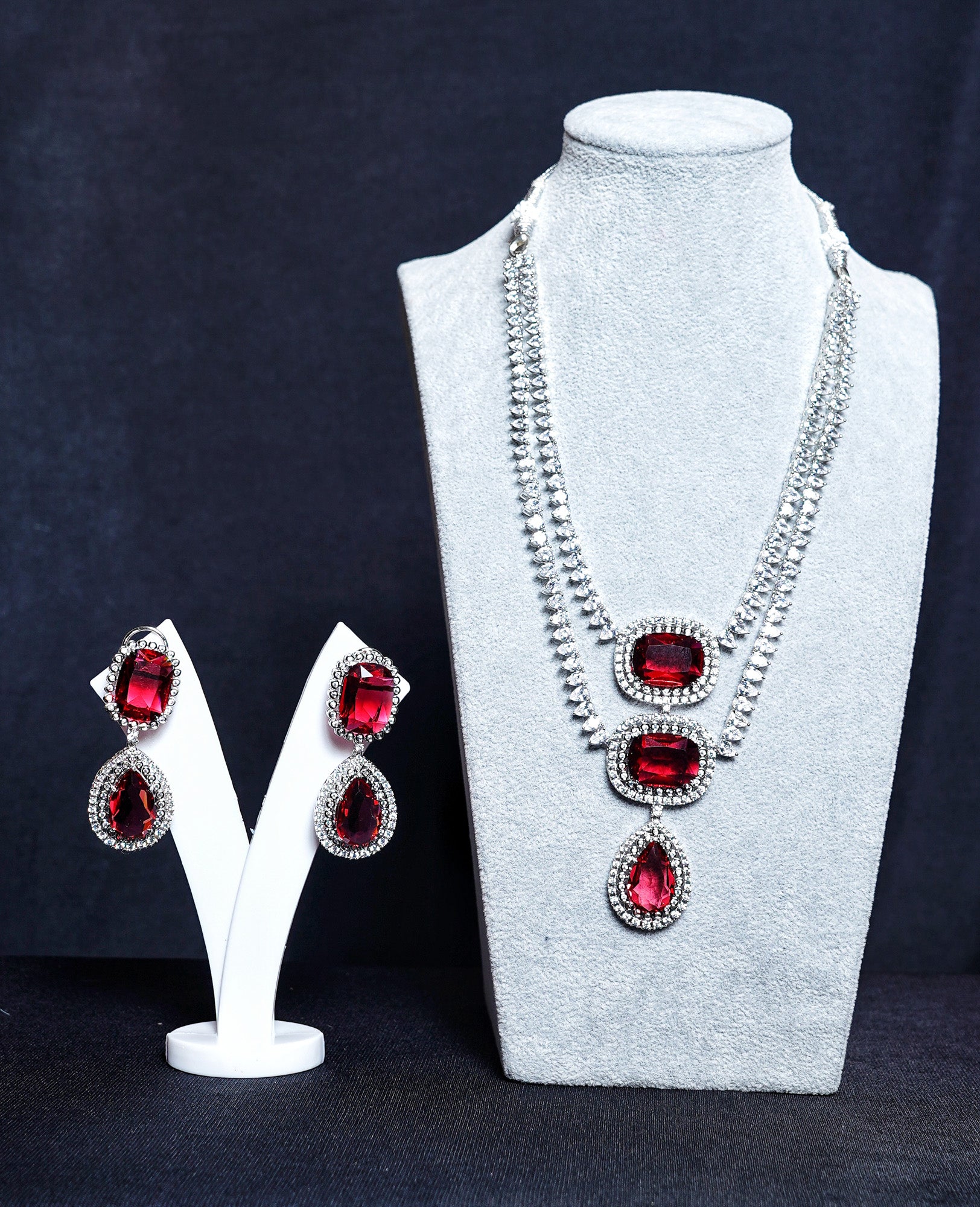 Elena's Diamond Necklace set - Chaandi Rivaaz