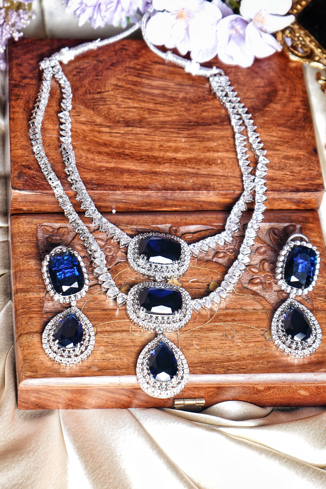 Elena's Diamond Necklace set - Chaandi Rivaaz