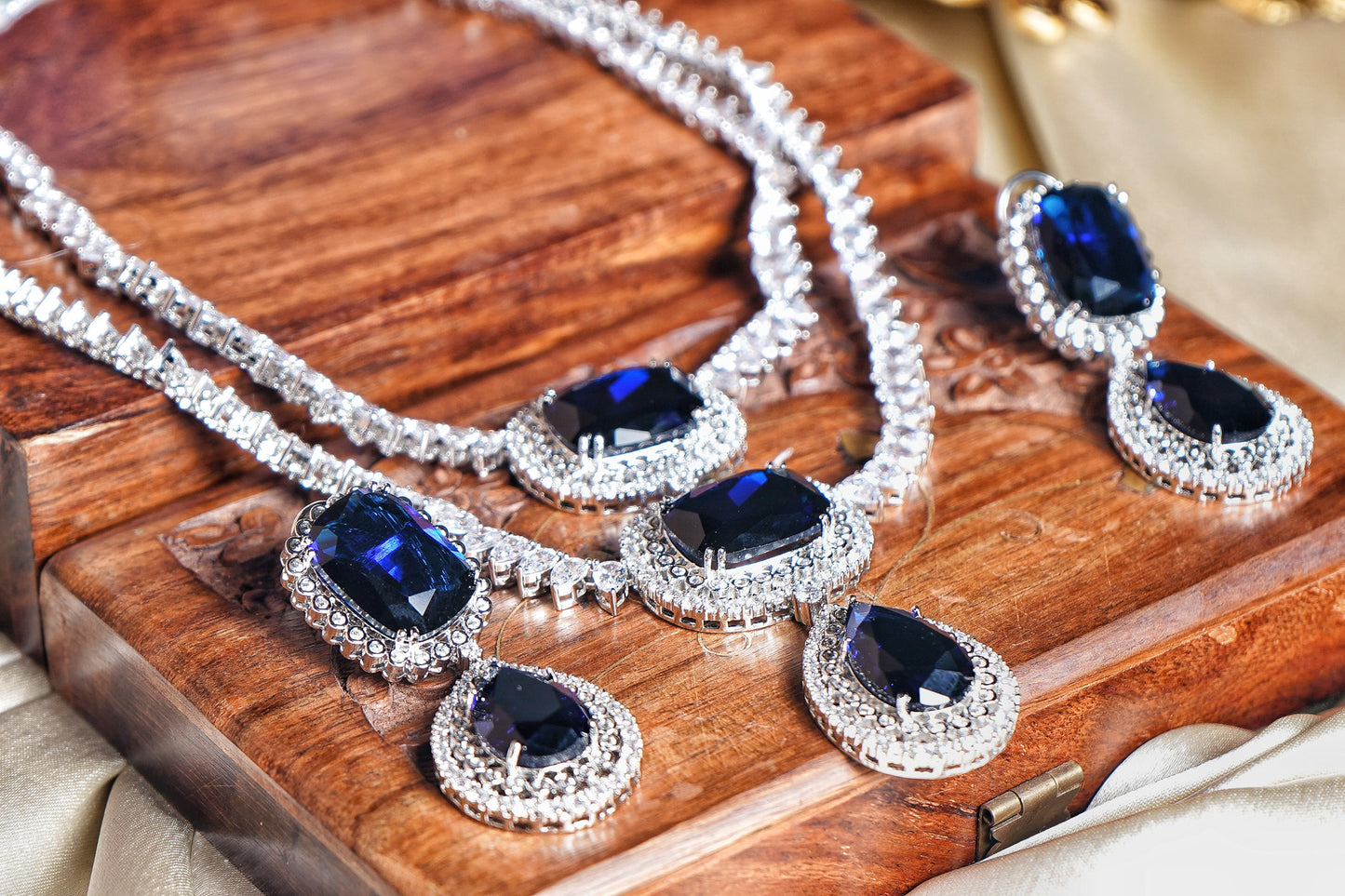 Elena's Diamond Necklace set - Chaandi Rivaaz