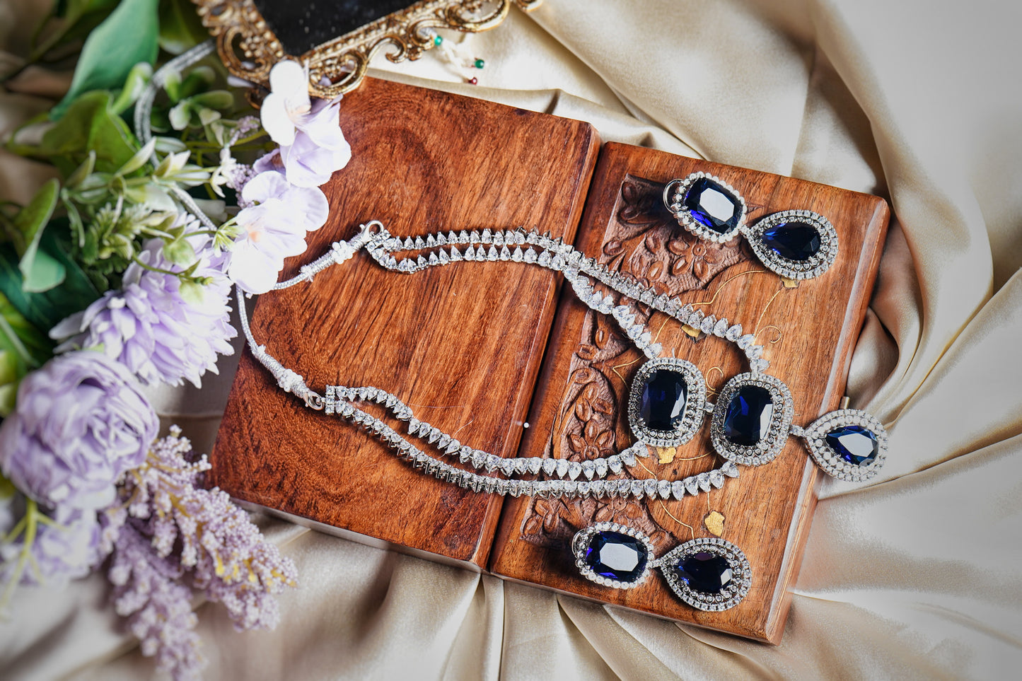 Elena's Diamond Necklace set - Chaandi Rivaaz