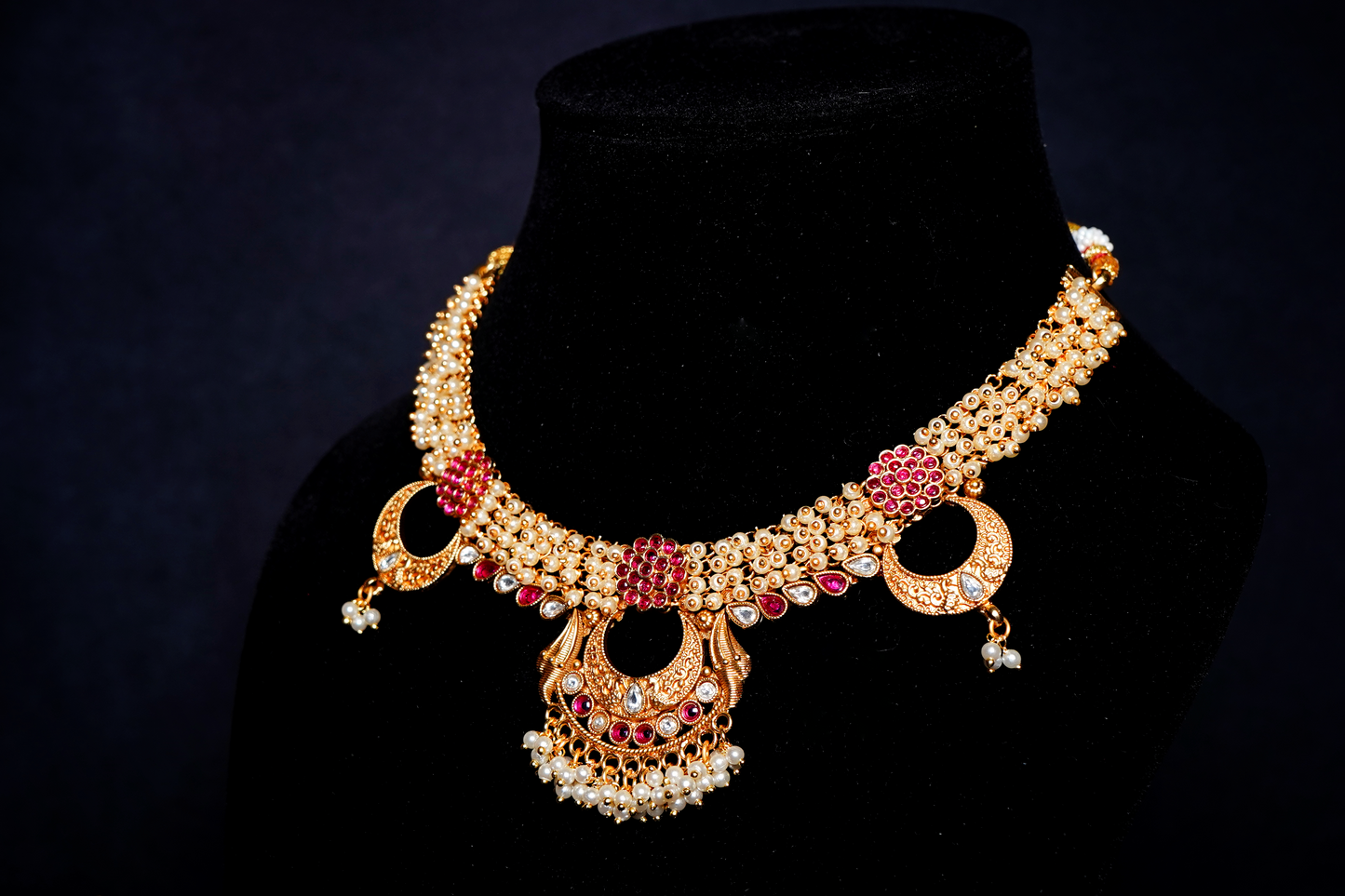 Chand pearl Designer Necklace set - Chaandi Rivaaz