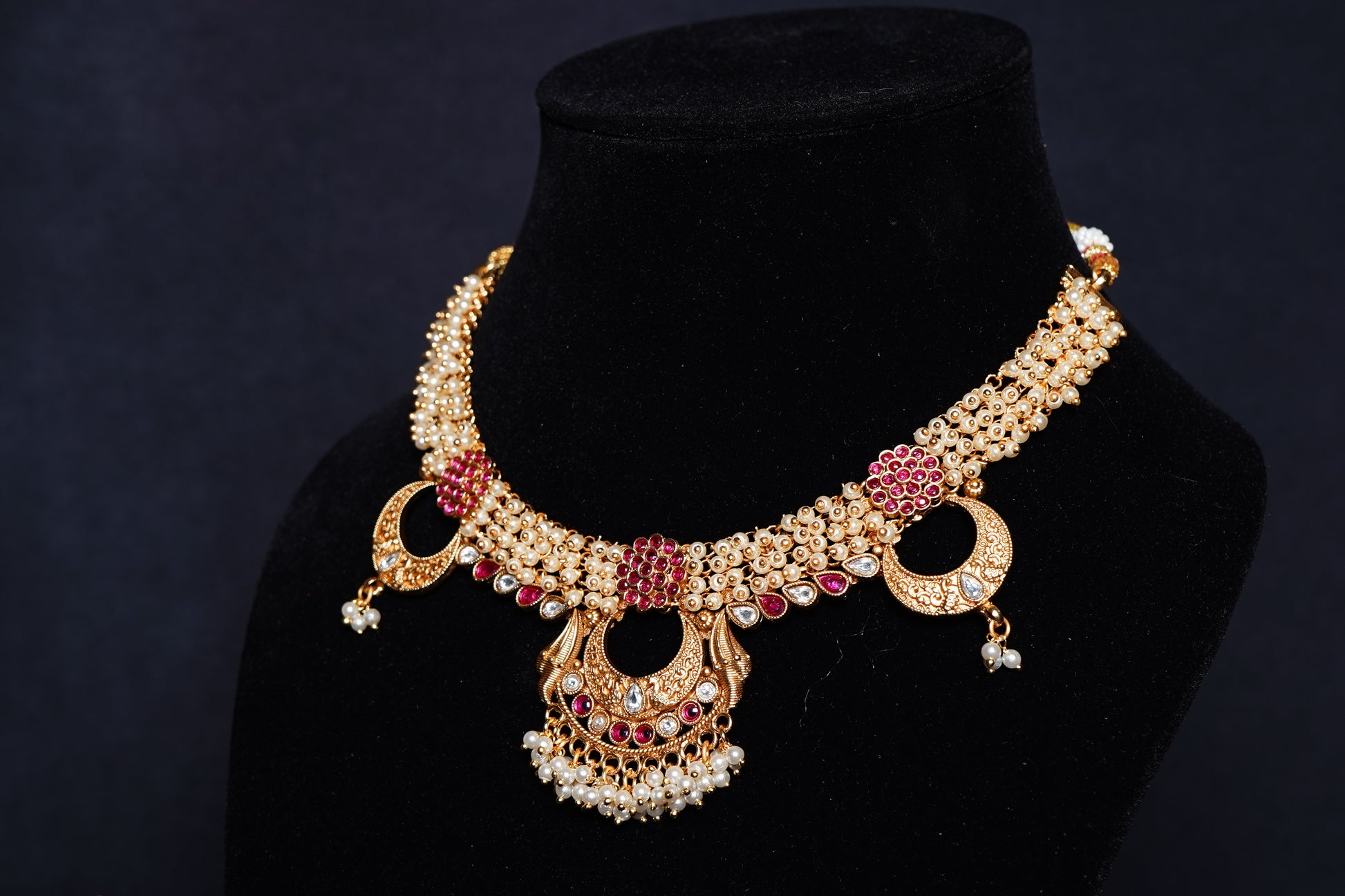 Chand pearl Designer Necklace set - Chaandi Rivaaz