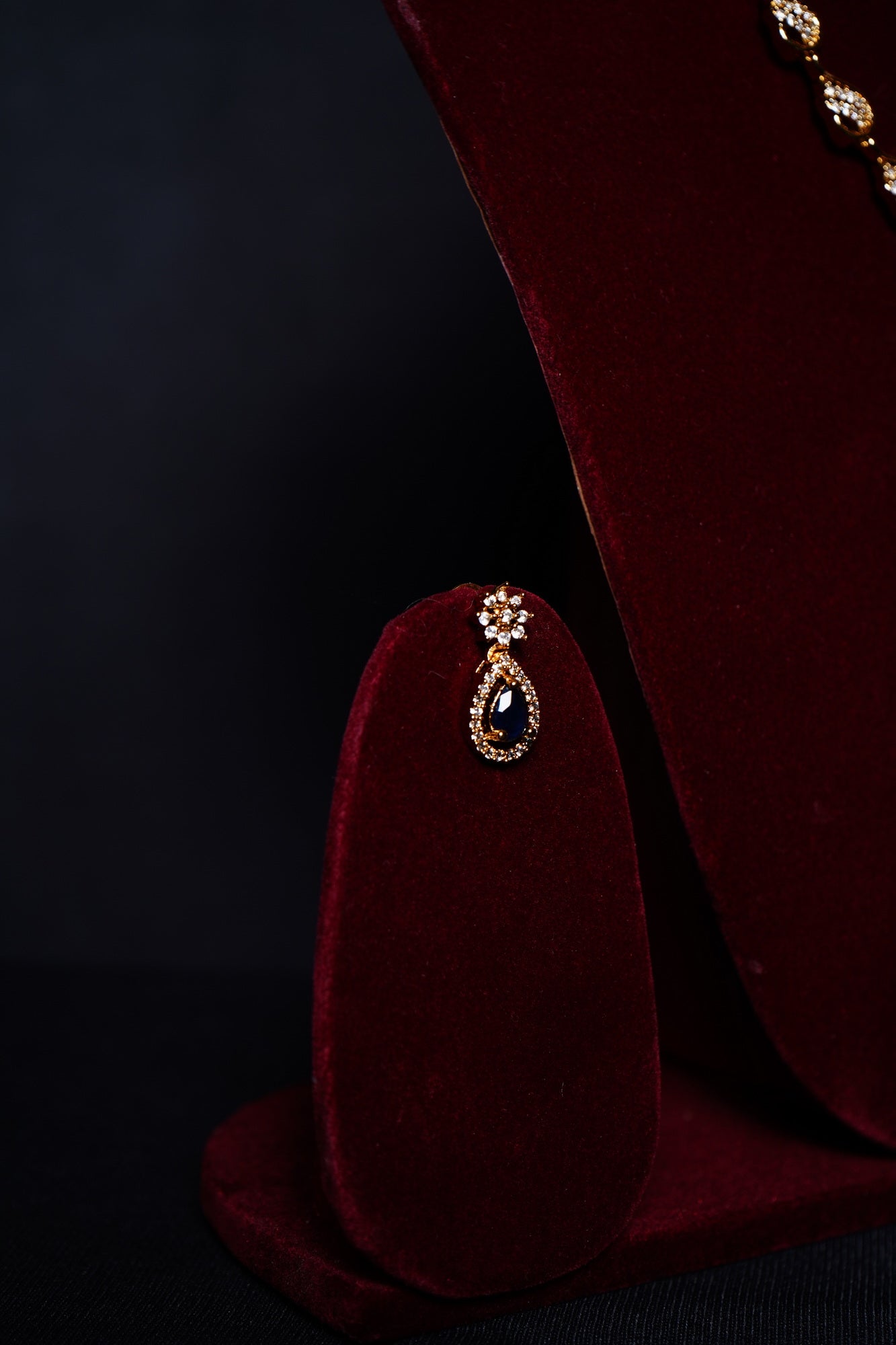 Beautiful CZ Necklace set - Chaandi Rivaaz
