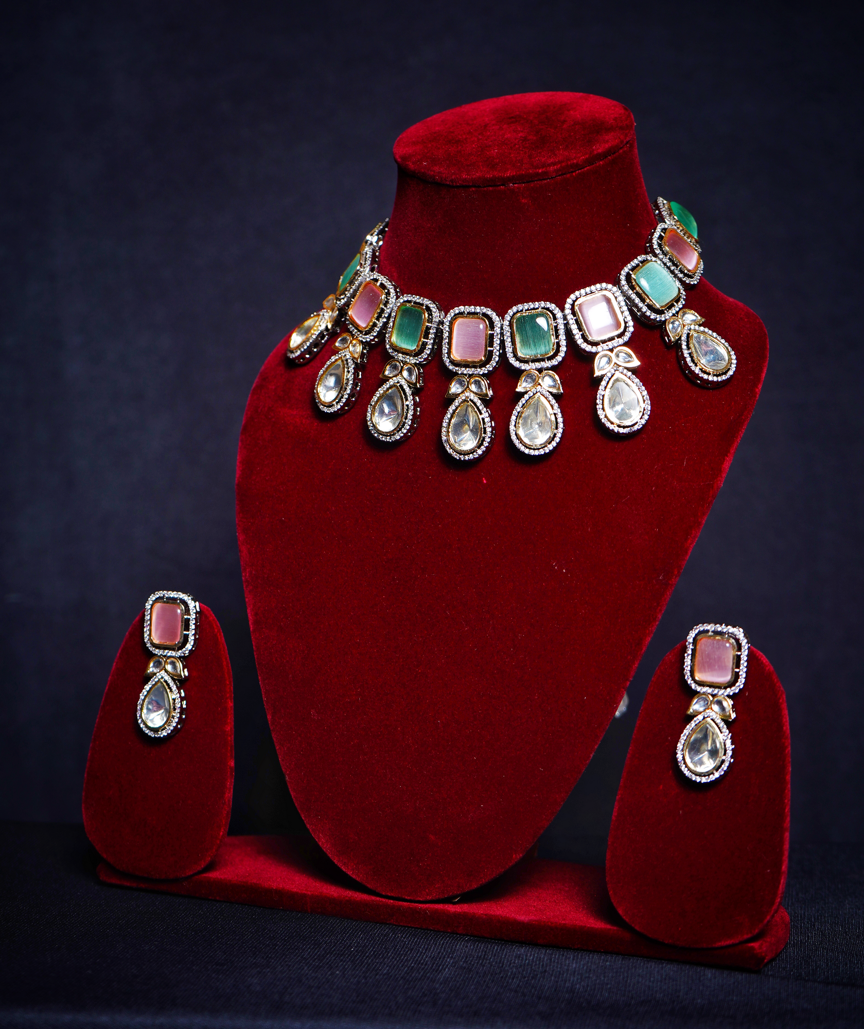 Beautiful Polki Designer set - Chaandi Rivaaz
