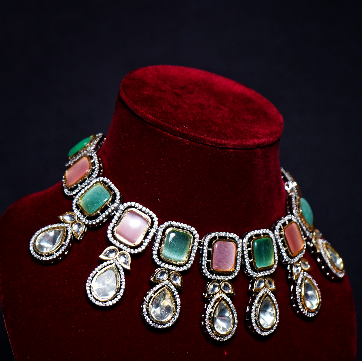 Beautiful Polki Designer set - Chaandi Rivaaz