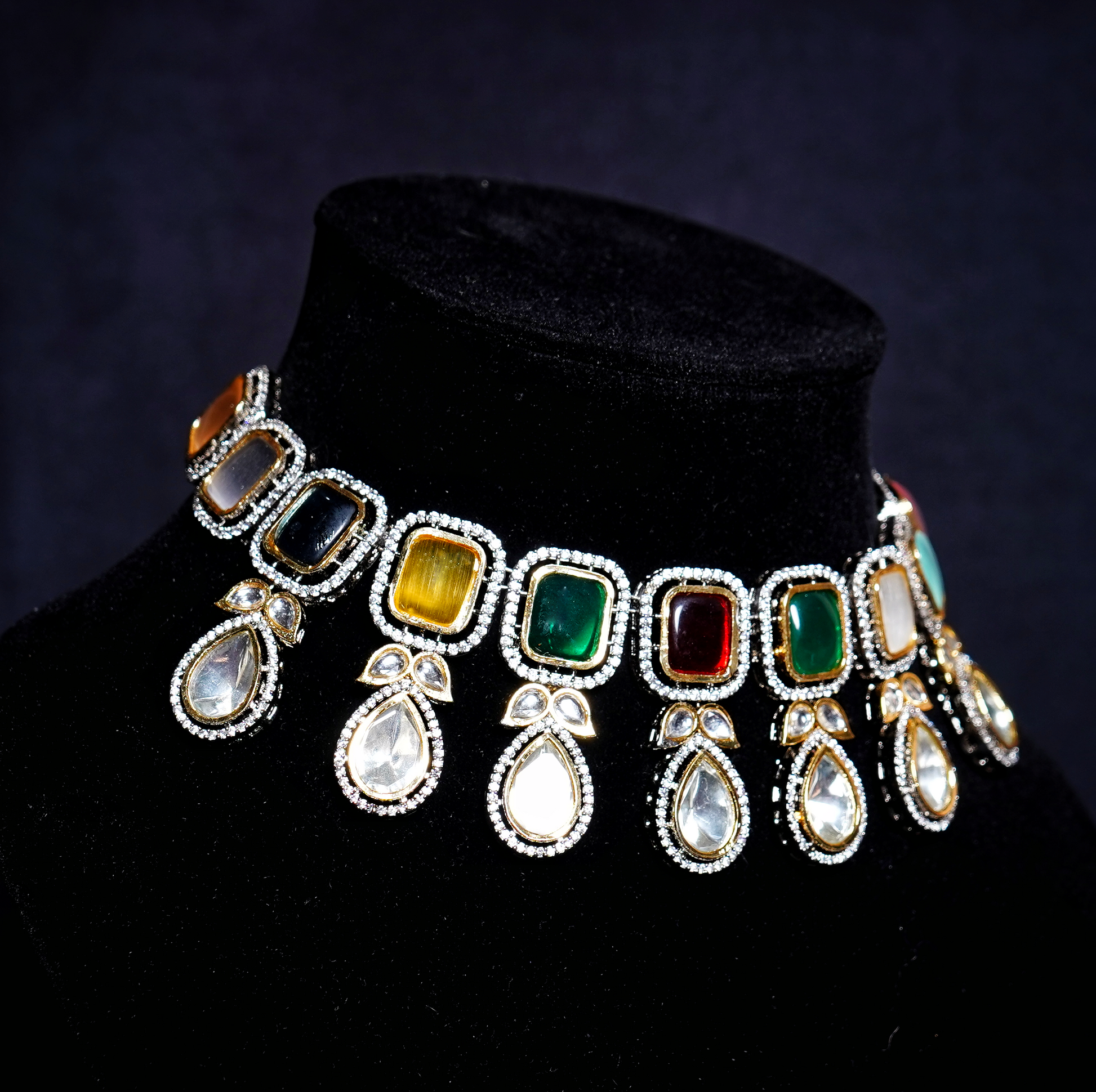 Beautiful Polki Designer set - Chaandi Rivaaz