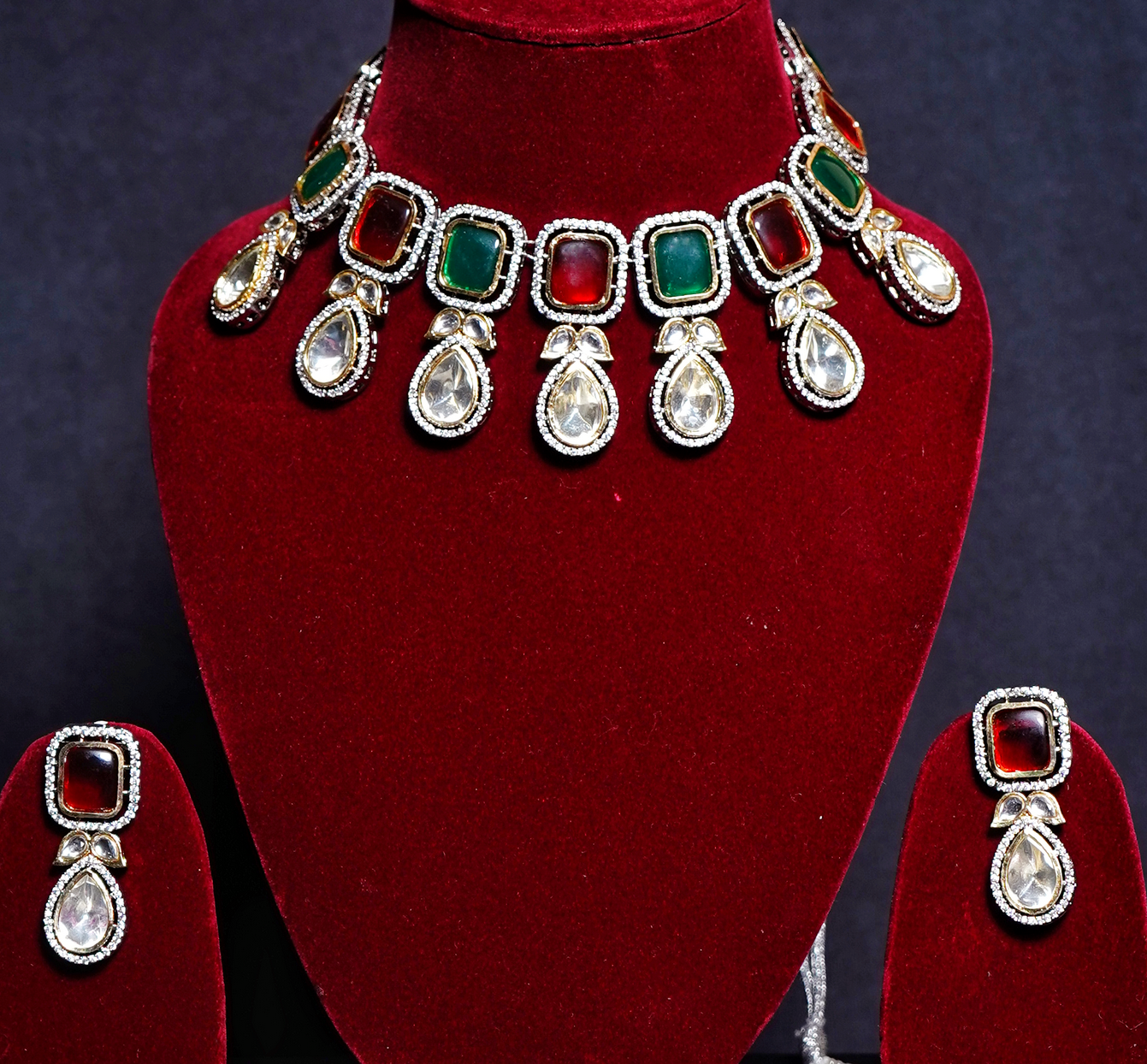 Beautiful Polki Designer set - Chaandi Rivaaz