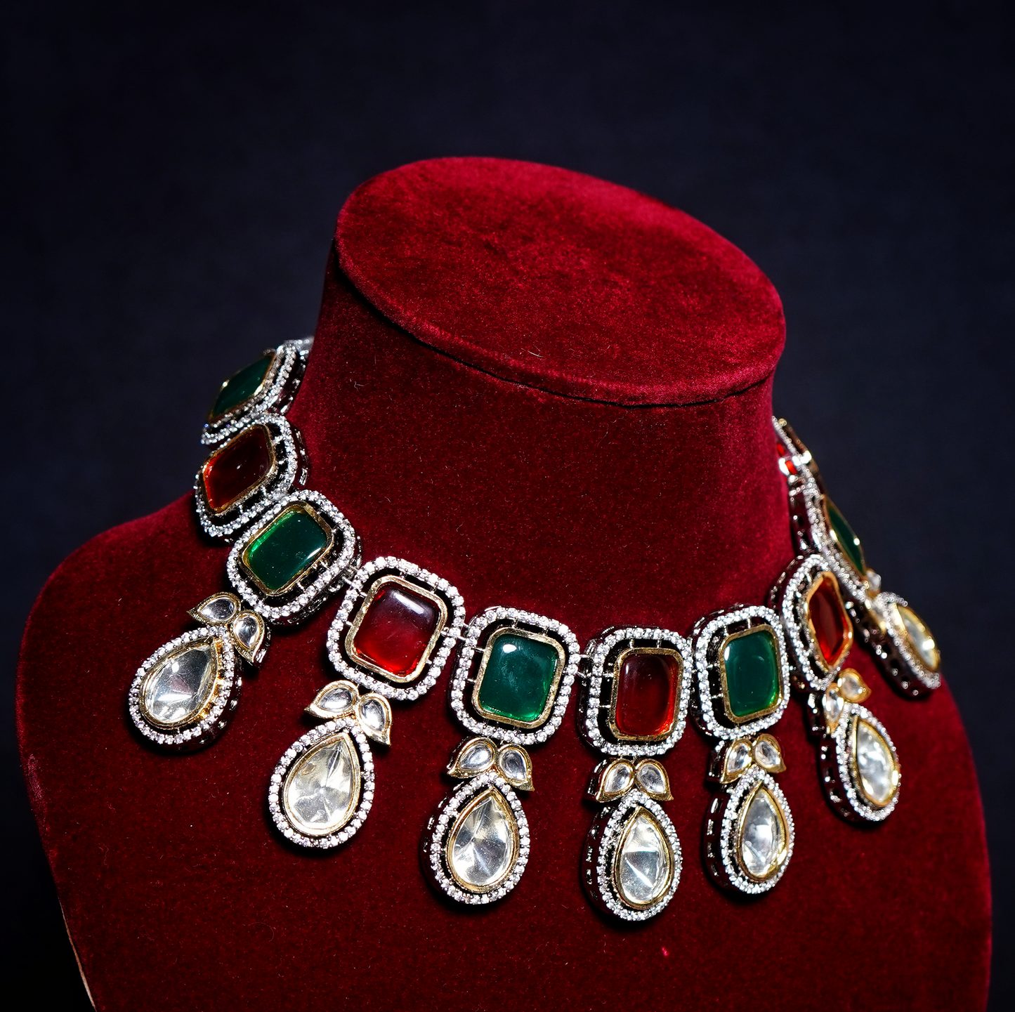 Beautiful Polki Designer set - Chaandi Rivaaz