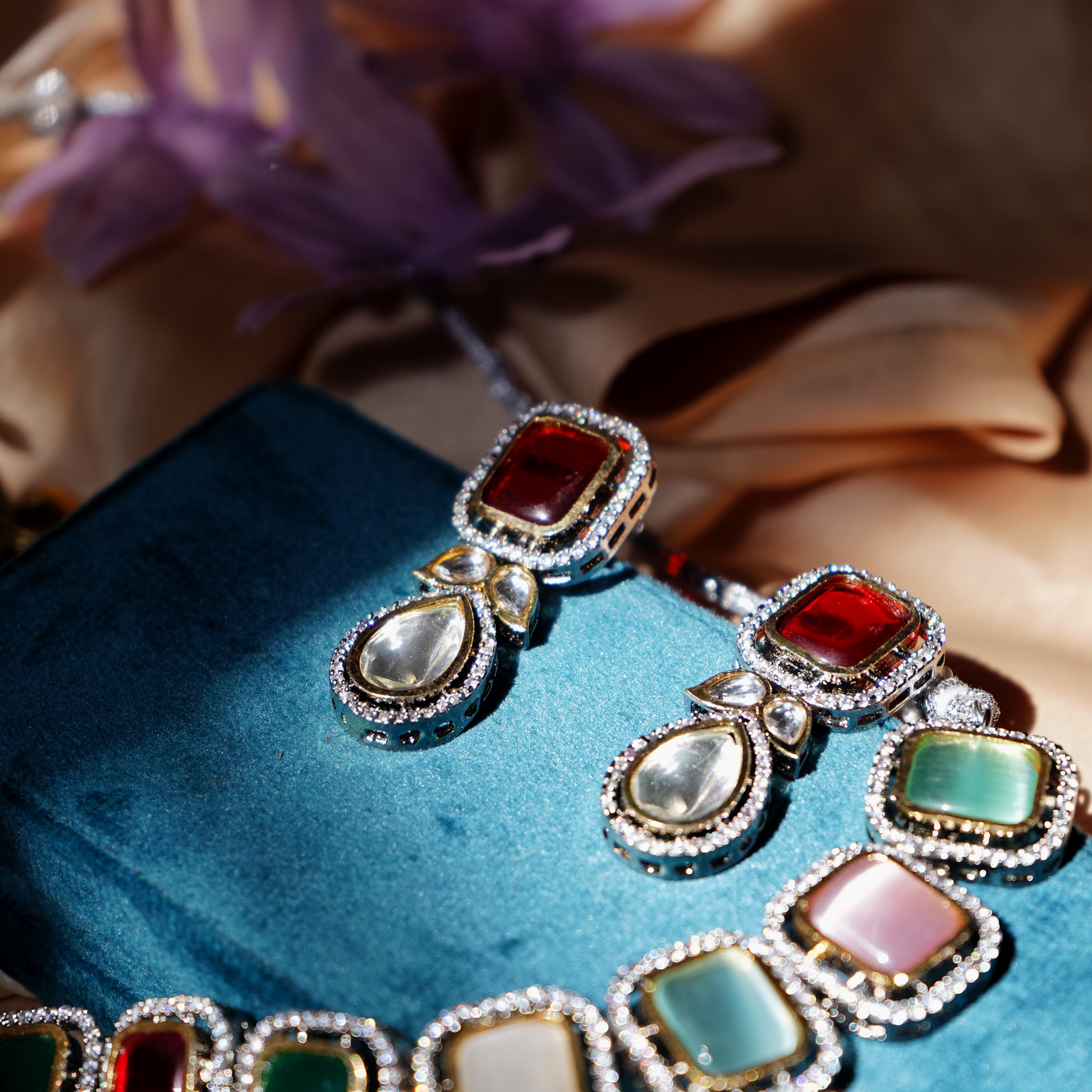 Beautiful Polki Designer set - Chaandi Rivaaz