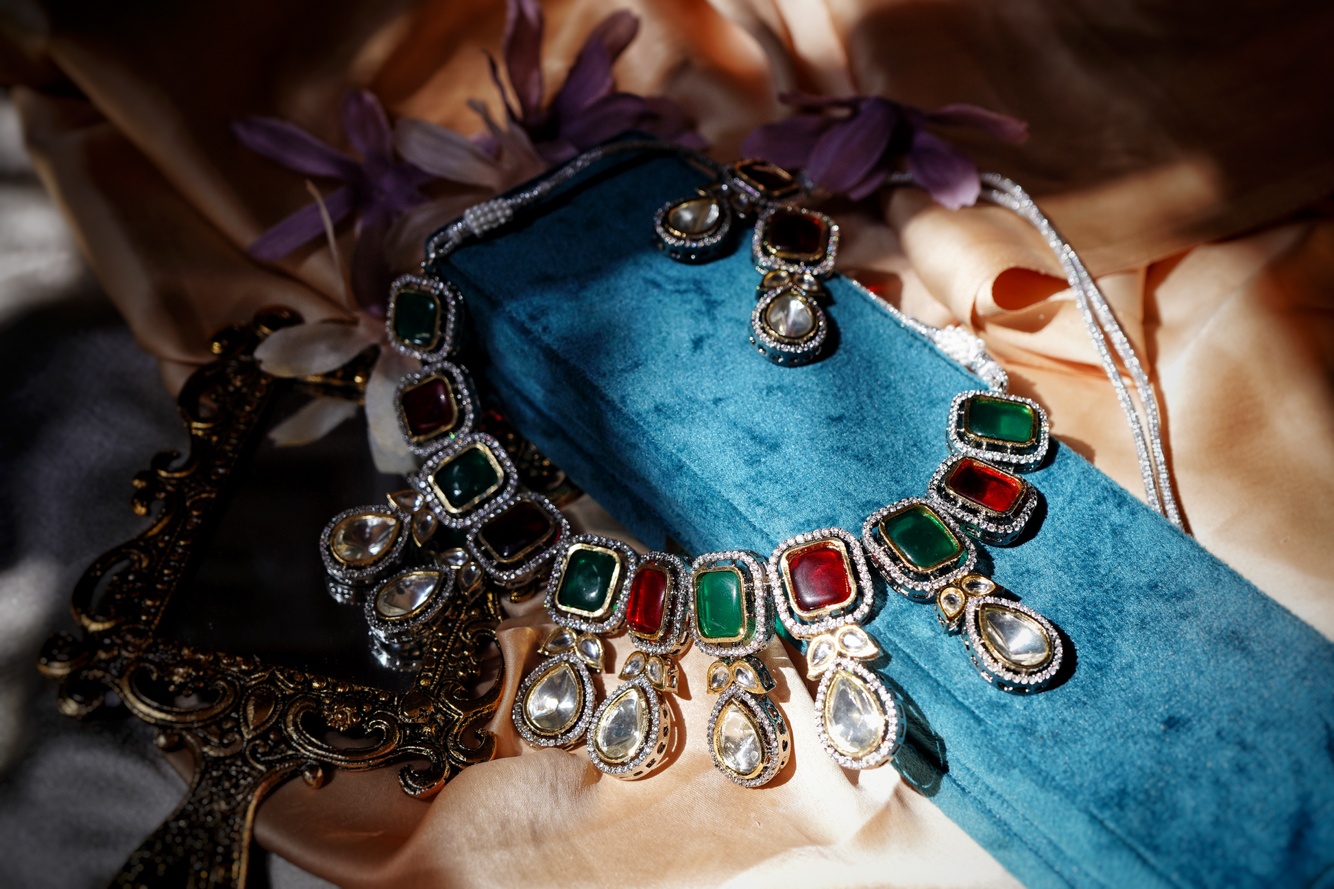 Beautiful Polki Designer set - Chaandi Rivaaz