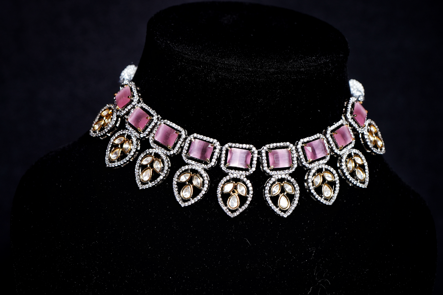 Beautiful Leaf Kundan Designer Set - Chaandi Rivaaz