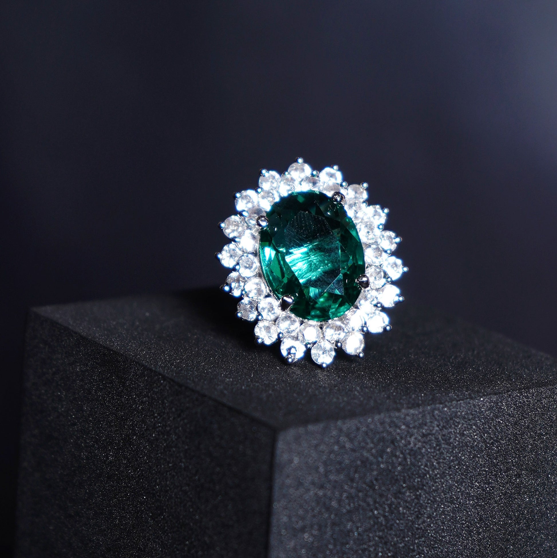 Elle CZ Oval Designer Rings - Chaandi Rivaaz