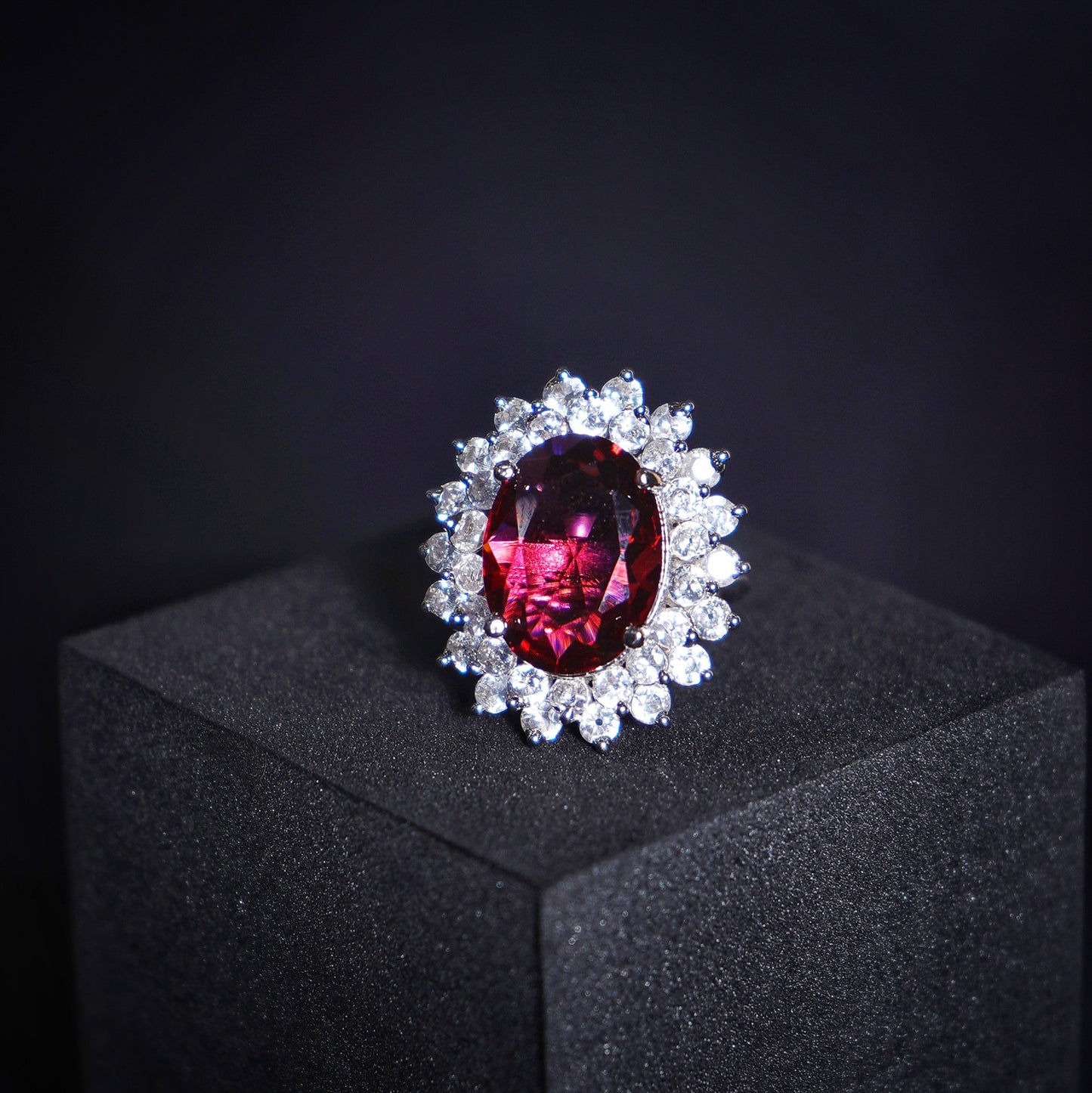 Elle CZ Oval Designer Rings - Chaandi Rivaaz