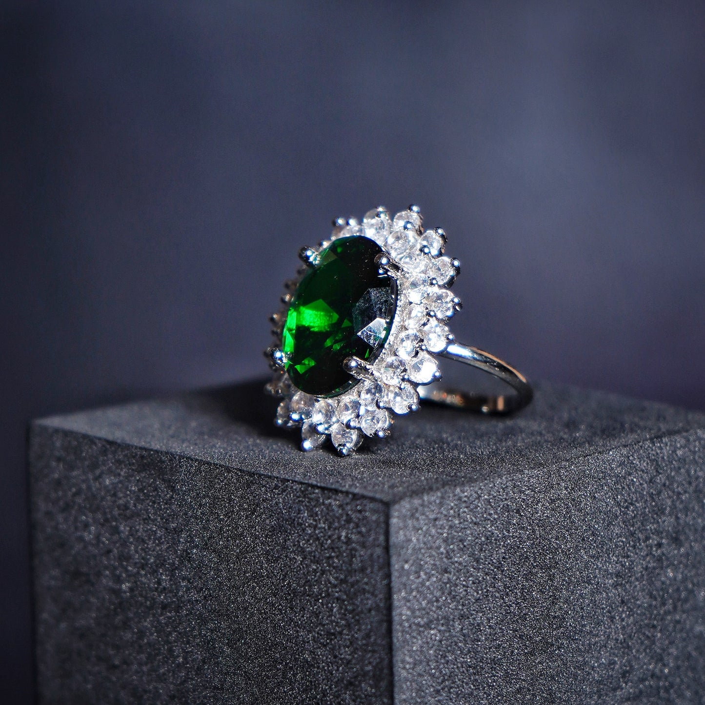 Elle CZ Oval Designer Rings - Chaandi Rivaaz