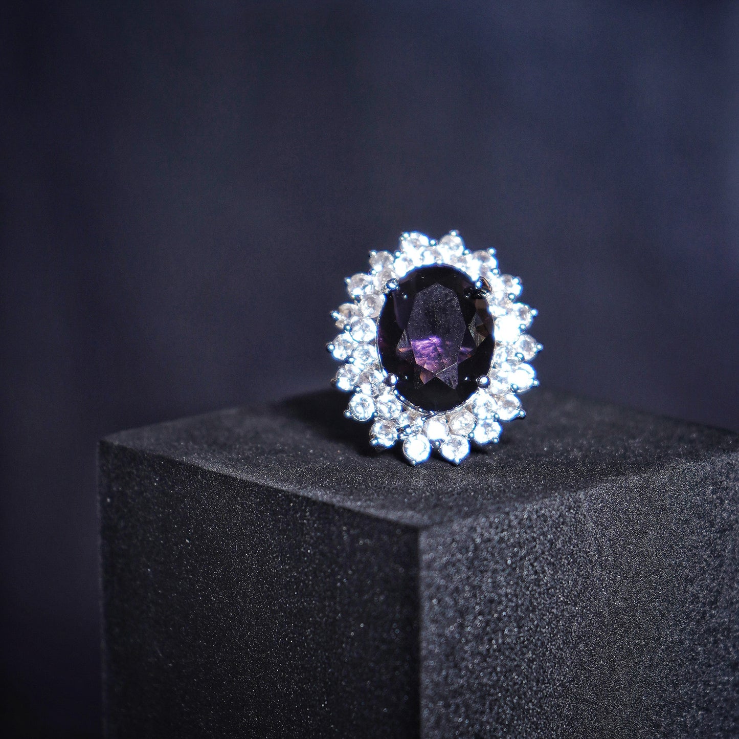 Elle CZ Oval Designer Rings - Chaandi Rivaaz