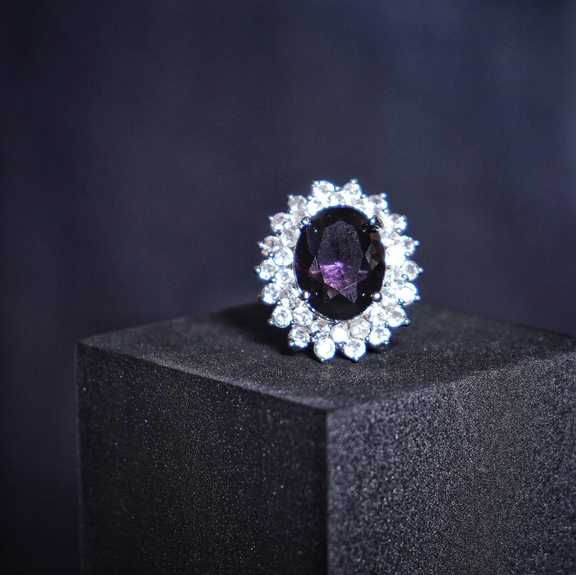 Elle CZ Oval Designer Rings - Chaandi Rivaaz