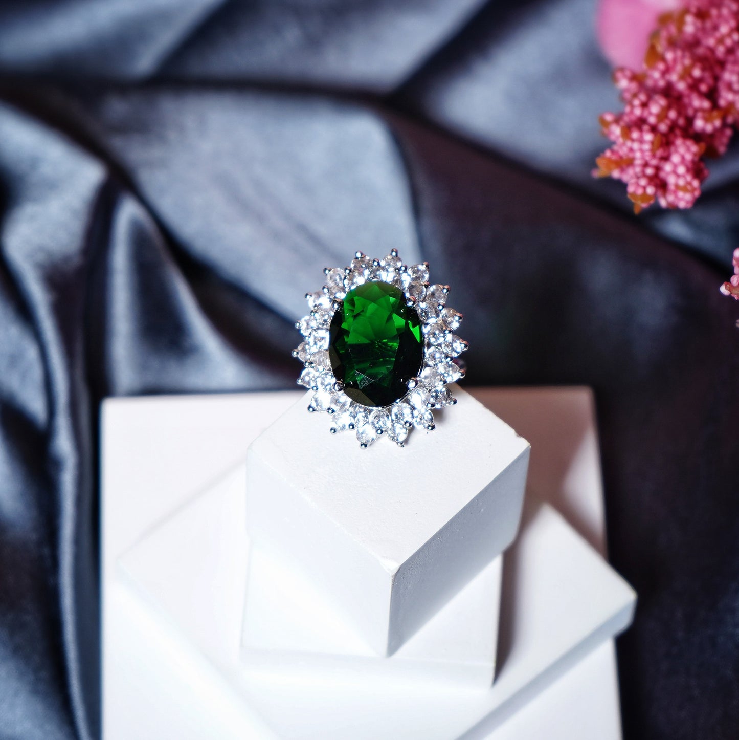 Elle CZ Oval Designer Rings - Chaandi Rivaaz