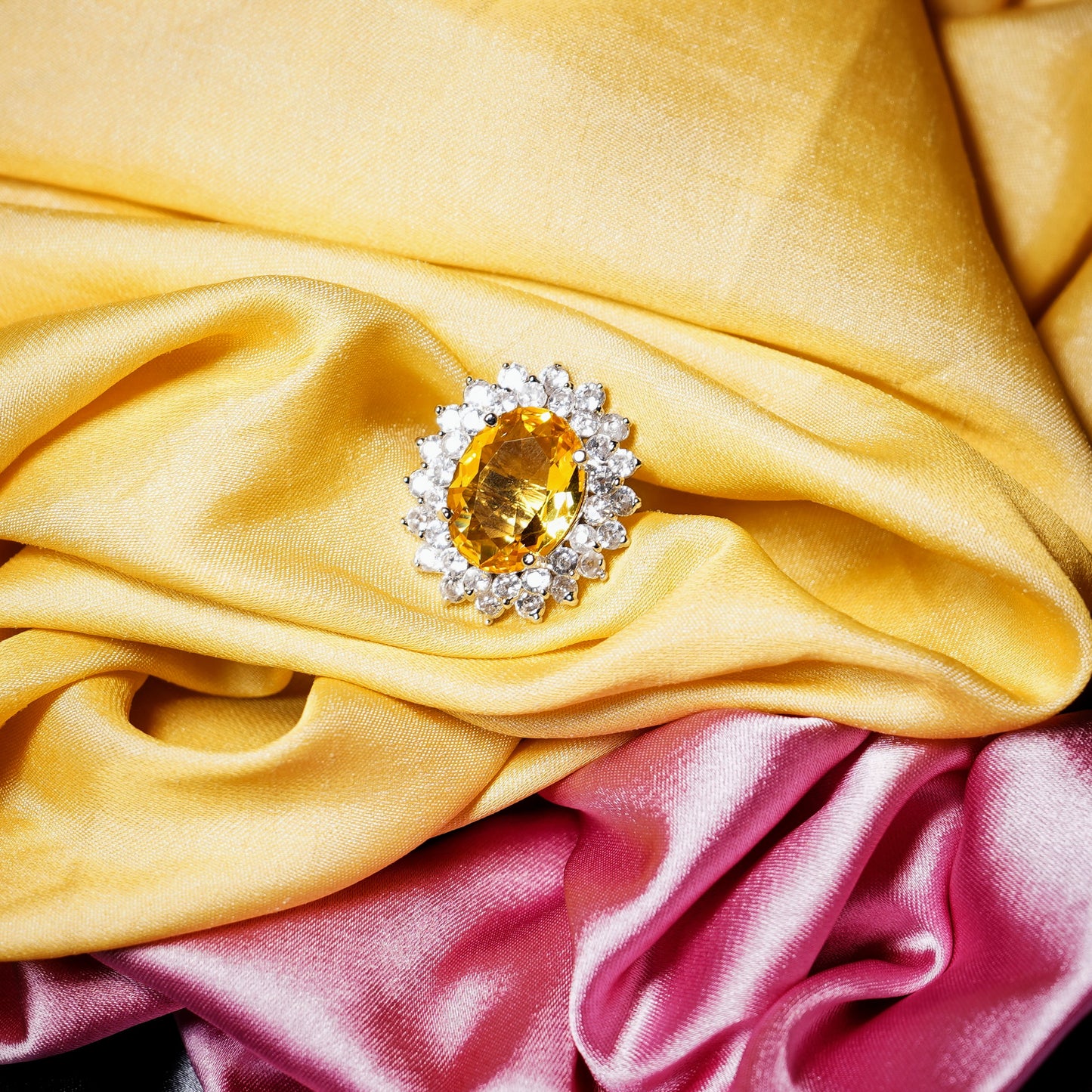 Elle CZ Oval Designer Rings - Chaandi Rivaaz