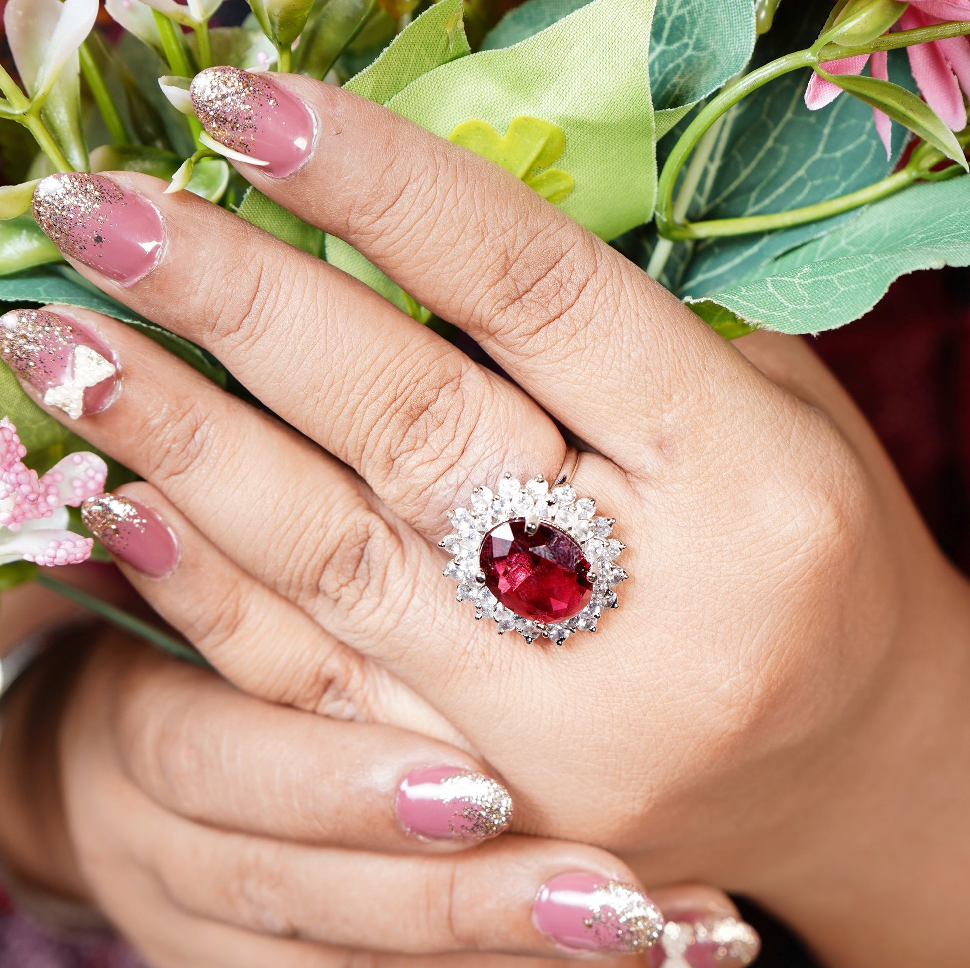Elle CZ Oval Designer Rings - Chaandi Rivaaz